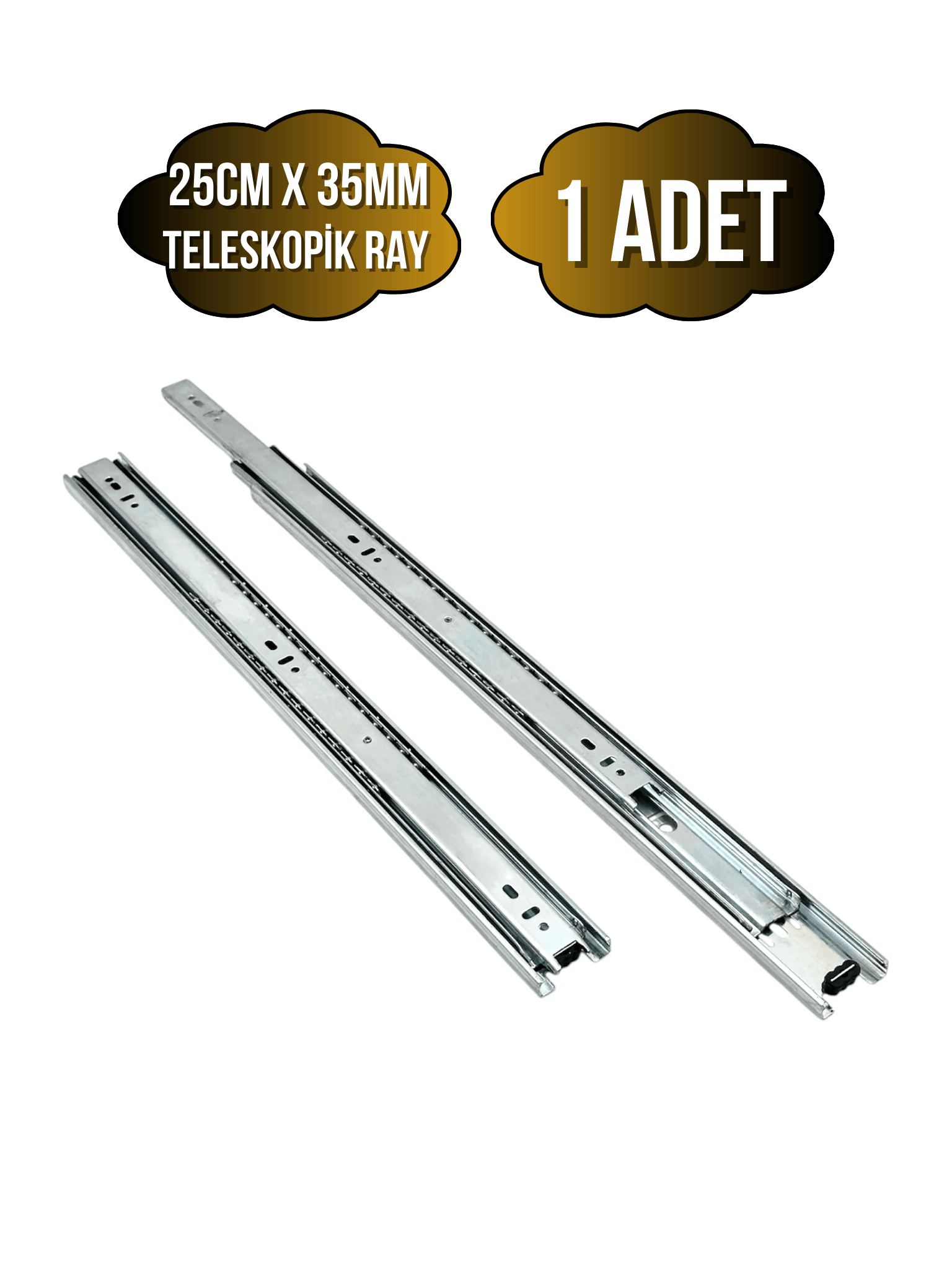 Teleskobik 35MM Çekmece Ray Bilyeli Mobilya Dolap Rayı(35MM)