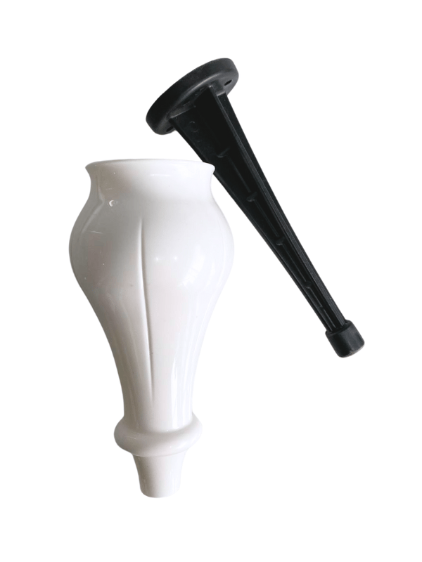 Tombul Beyaz 18cm Plastik Ayak Mobilya Masa ve Dolap Ayağı(BEYAZ)(18cm)
