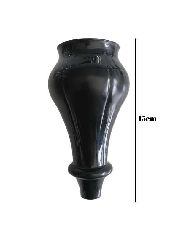 Tombul Siyah 15cm Plastik Ayak Mobilya Masa ve Dolap Ayağı(SİYAH)(15cm)