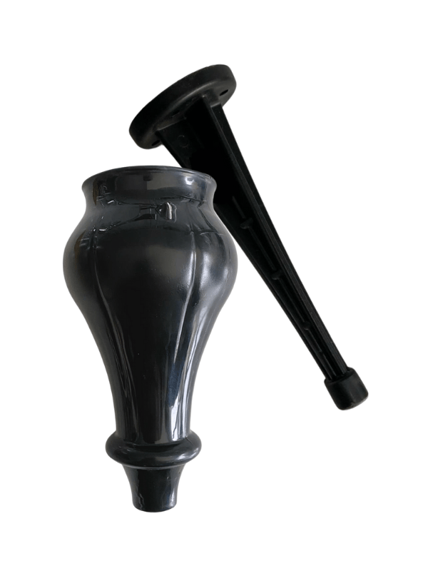 Tombul Siyah 15cm Plastik Ayak Mobilya Masa ve Dolap Ayağı(SİYAH)(15cm)