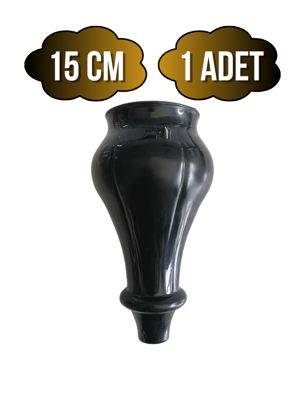 Tombul Siyah 15cm Plastik Ayak Mobilya Masa ve Dolap Ayağı(SİYAH)(15CM)