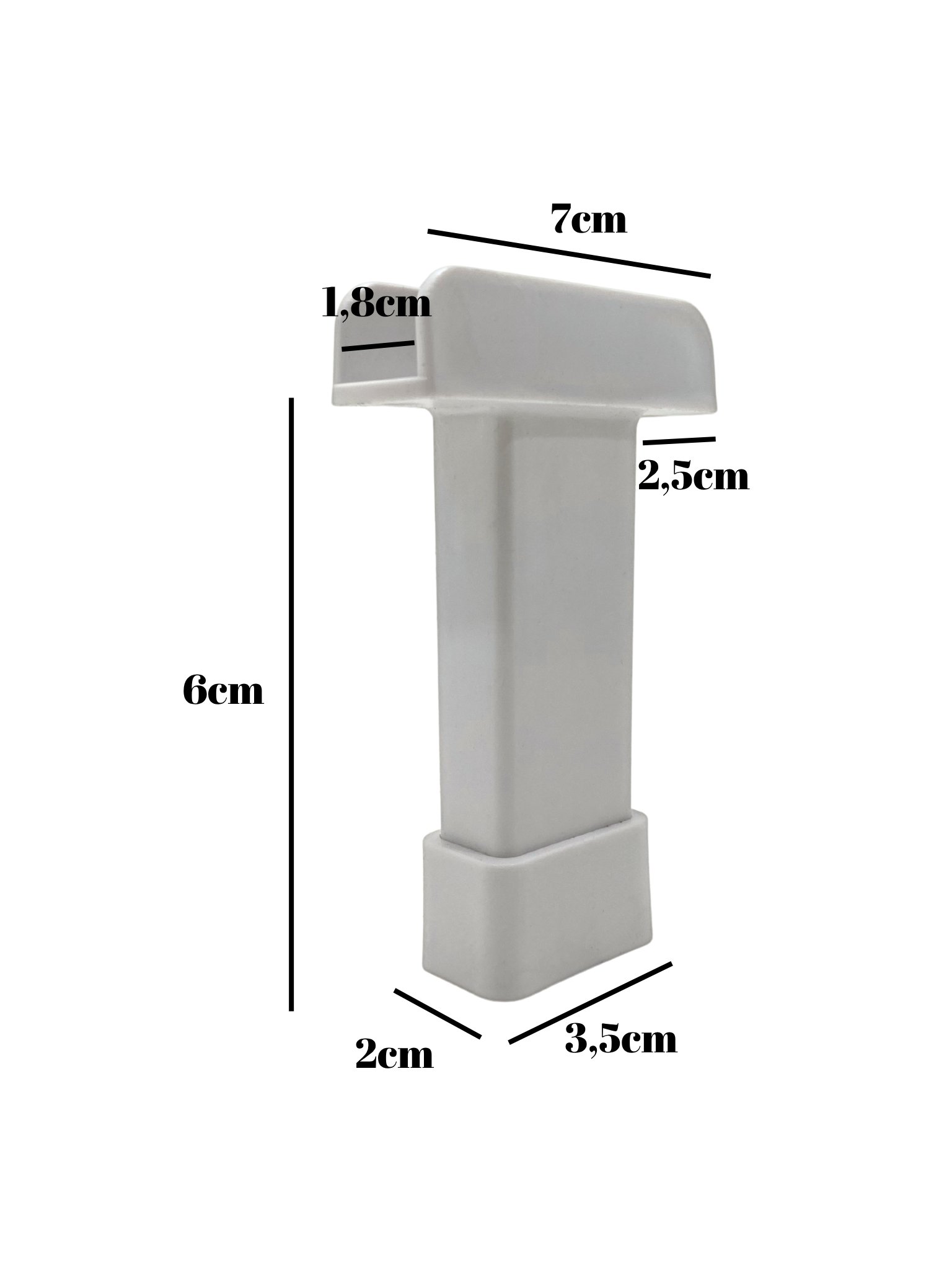 U Geçme Beyaz Plastik Ayarlı Ayak Mobilya Masa ve Dolap Ayağı(BEYAZ)(6CM - 10CM)