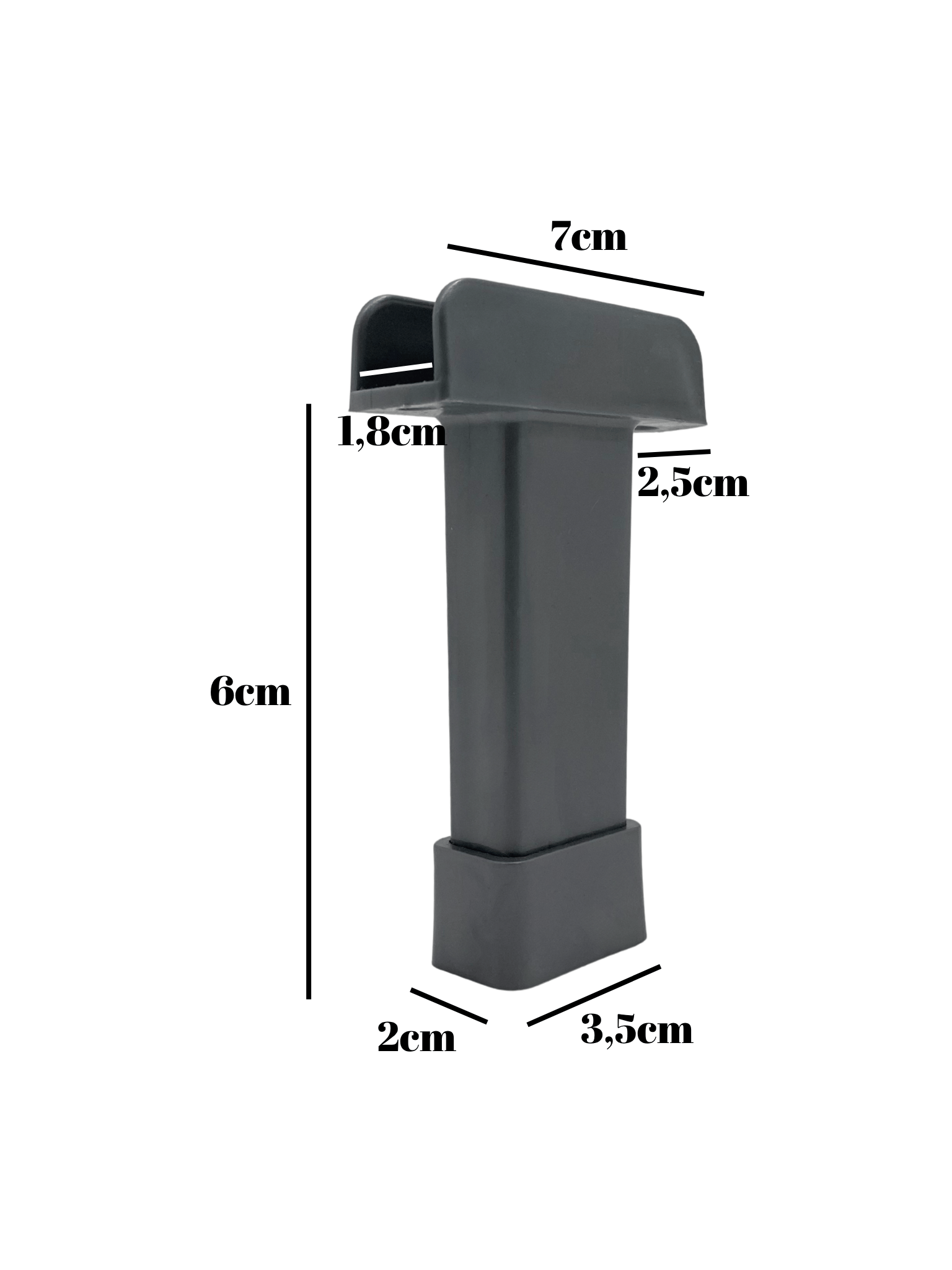 U Geçme Gri Plastik Ayarlı Ayak Mobilya Masa ve Dolap Ayağı(GRİ)(6CM - 10CM)