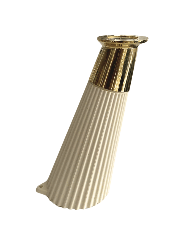 Yatay Desenli 15cm Krem Plastik Ayak Mobilya Masa ve Dolap Ayağı(KREM ALTIN)(15cm)