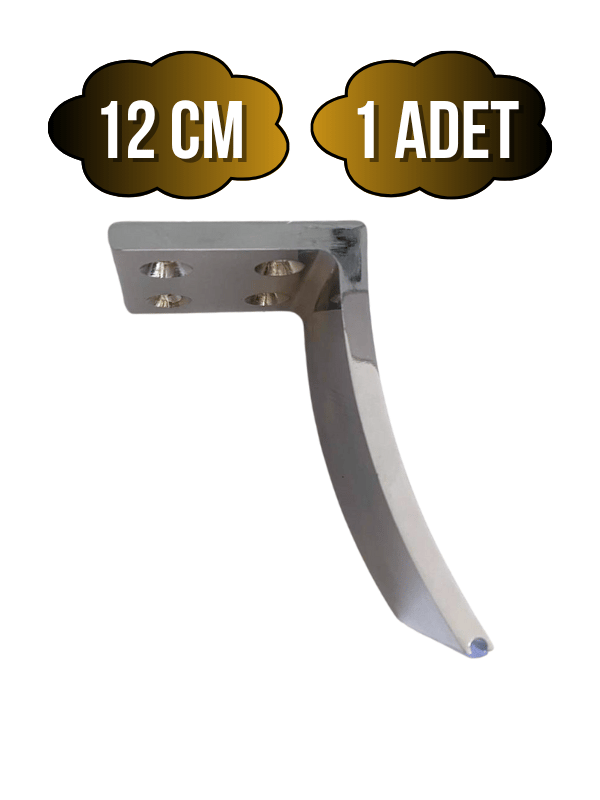 Yay Krom 12cm Metal Ayak Masa Dolap ve Mobilya Ayağı(KROM)(12CM)(METAL)