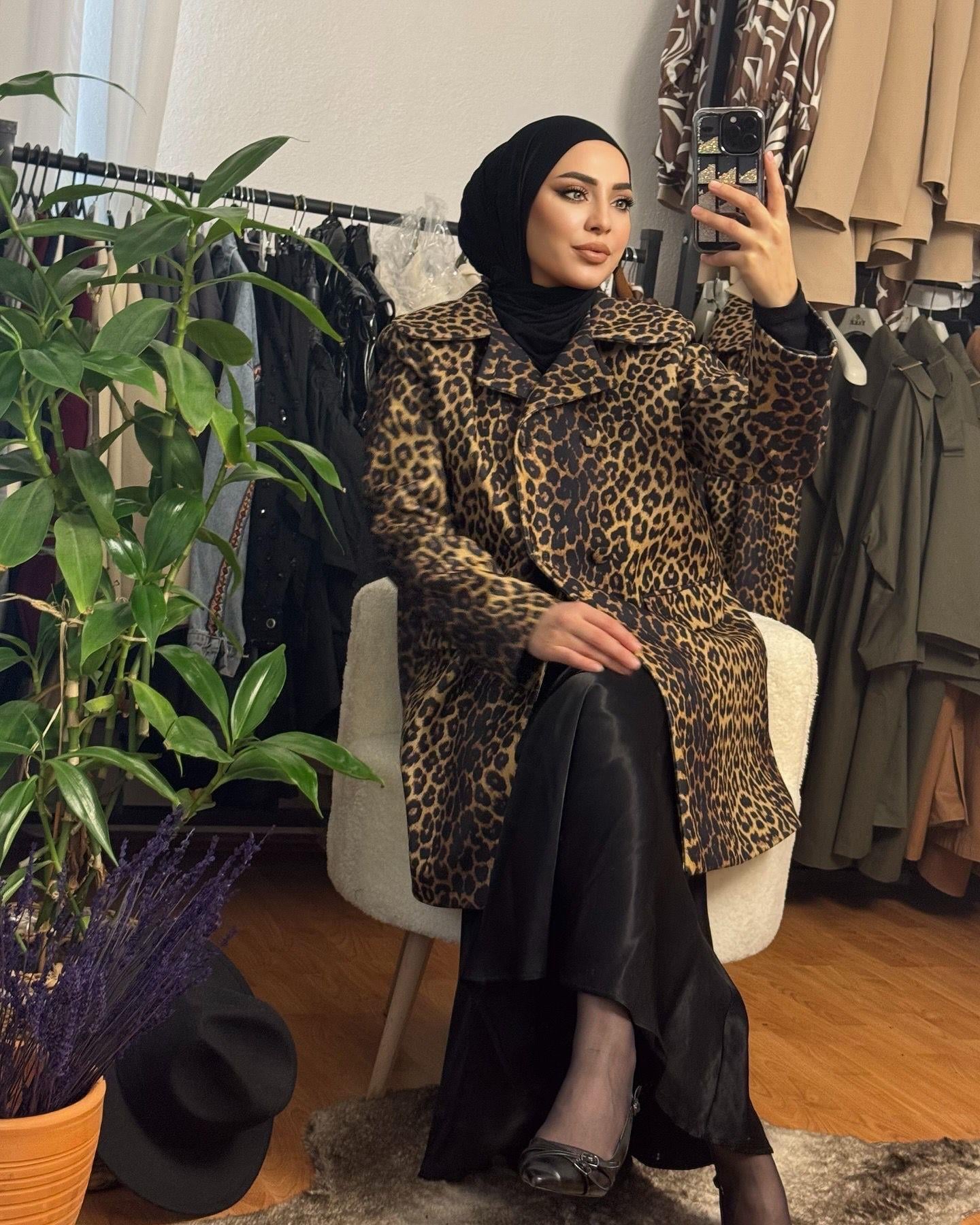 Leopar Detay Ceket