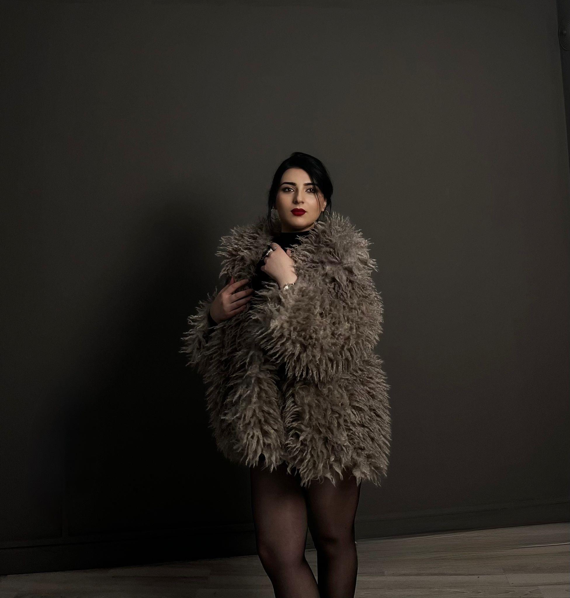 Oversize Peluş Kürk