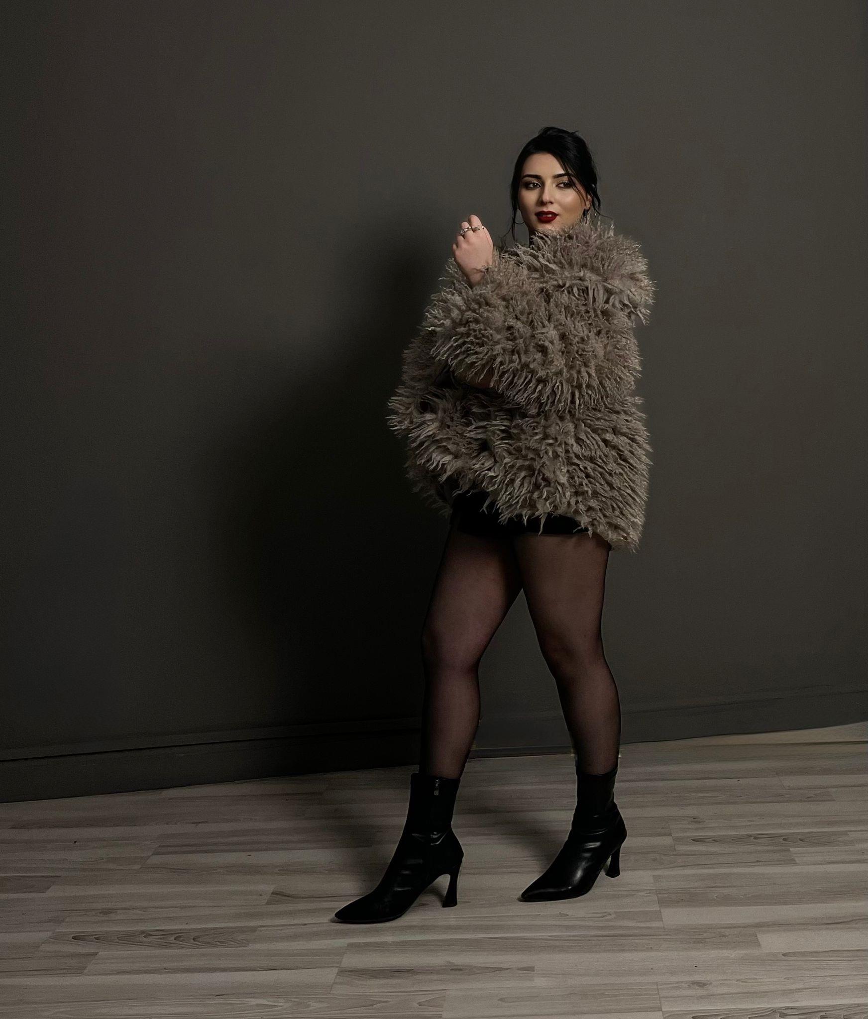 Oversize Peluş Kürk
