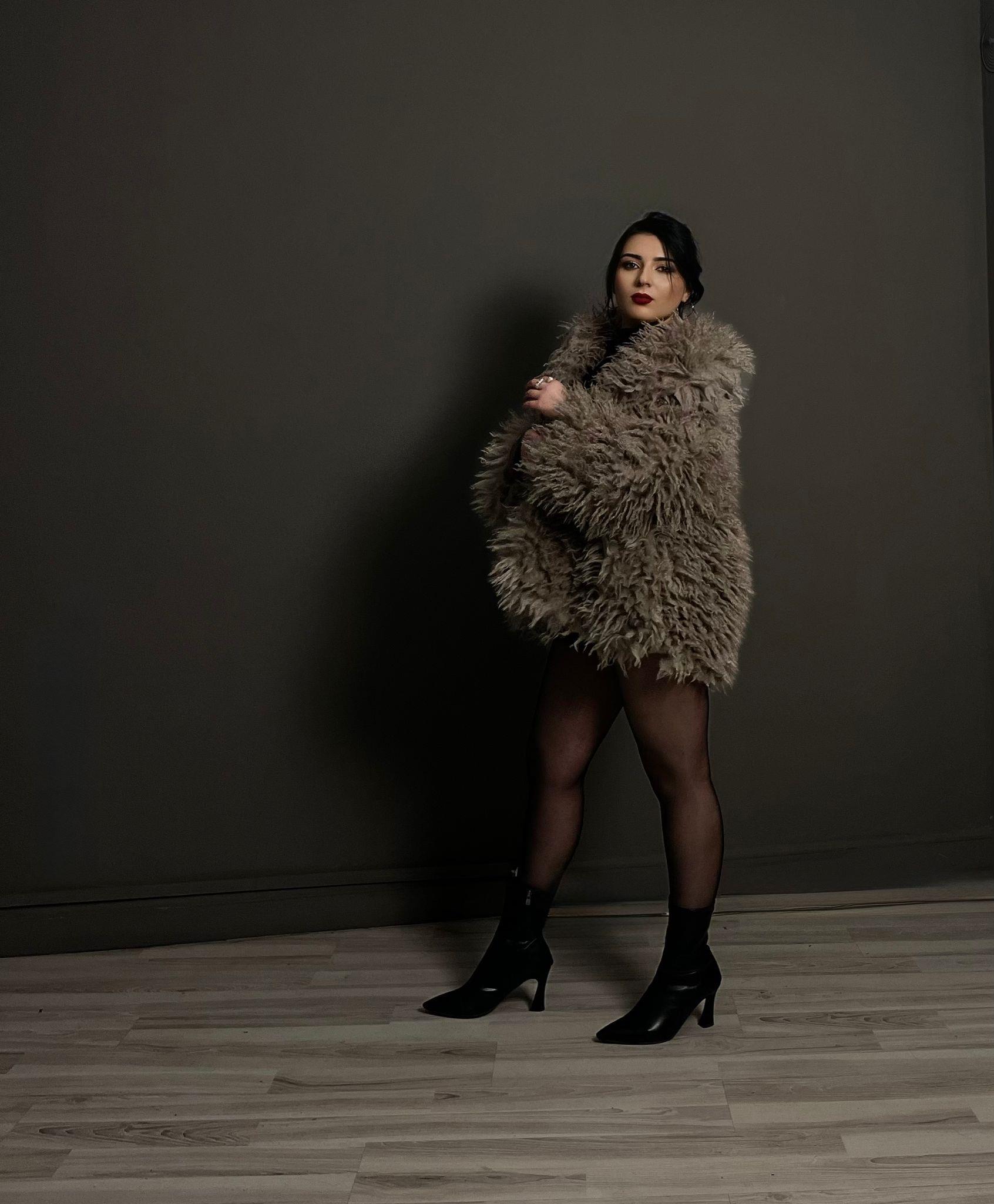 Oversize Peluş Kürk
