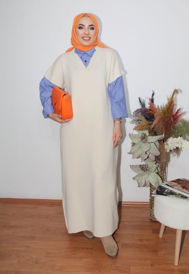 Oversize Triko Elbise | TAŞ