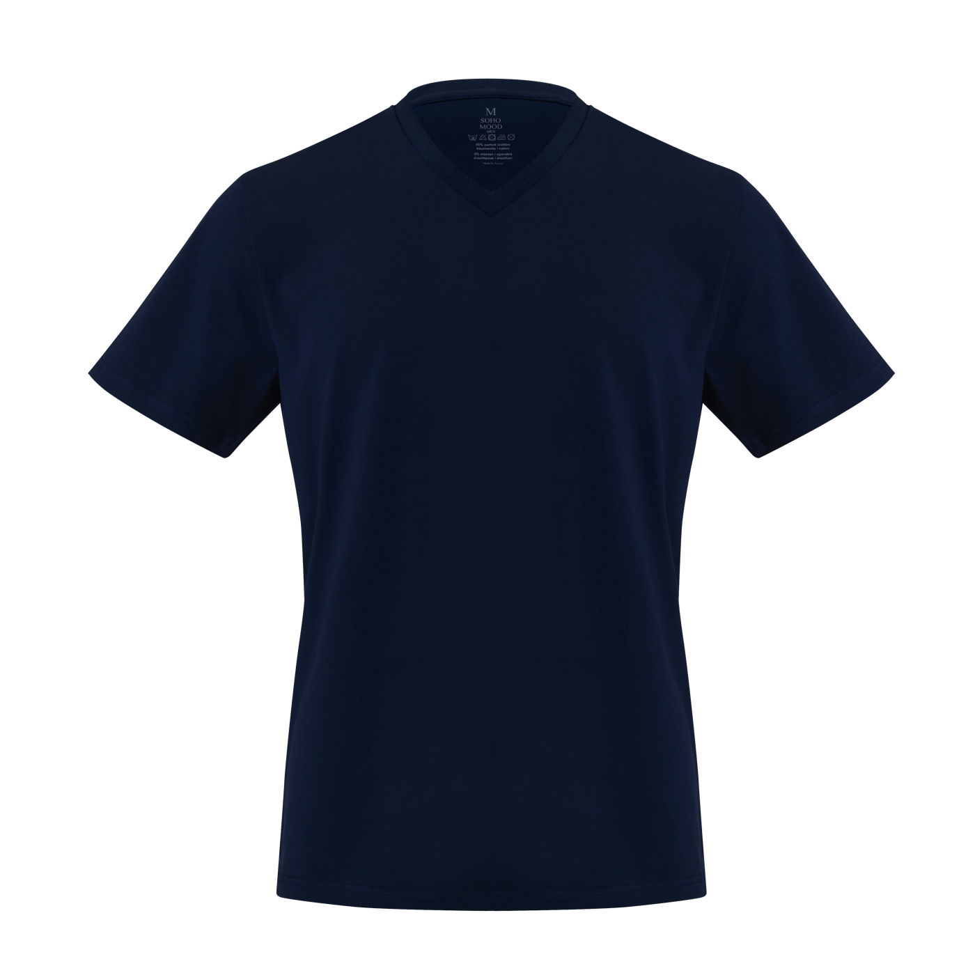 %100 Pamuklu V Yaka Slim Fit Basic Erkek T-Shirt