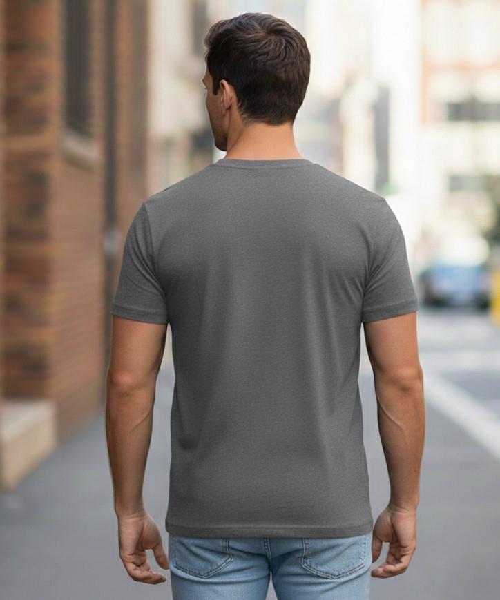 %100 Pamuklu V Yaka Slim Fit Basic Erkek T-Shirt