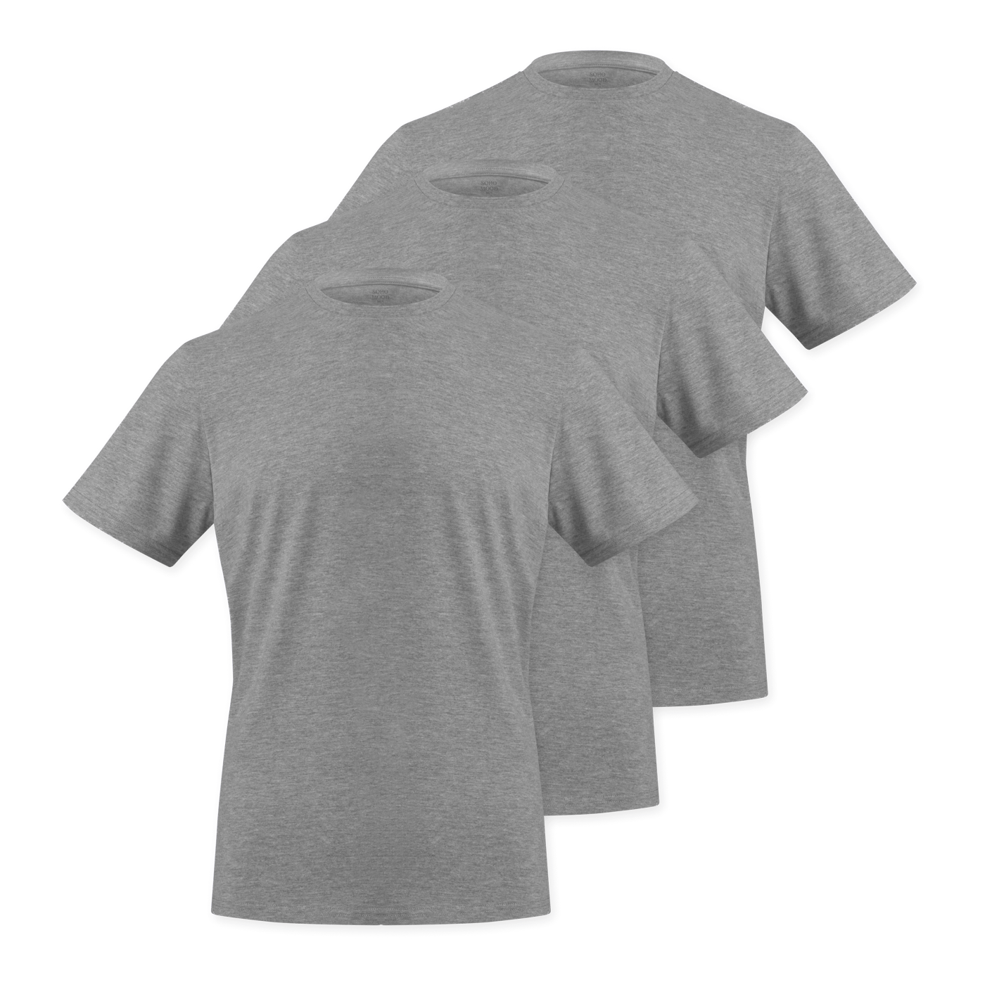 3'Lü Bisiklet Yaka Erkek Slim Fit Basic T-Shirt %100 Pamuk