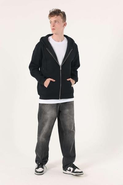 Erkek Comfort Basıc Eşofman Üstü Fermuarlı
