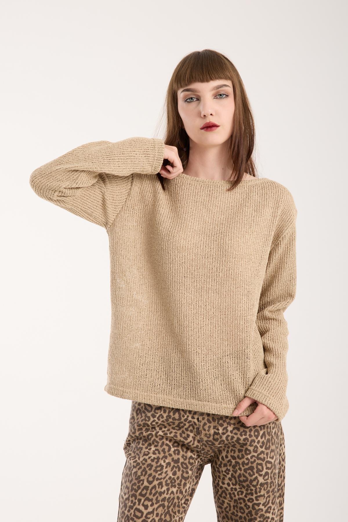 Kadın %100 Pamuk Triko Örgü Örme Kumaş Sweatshirt