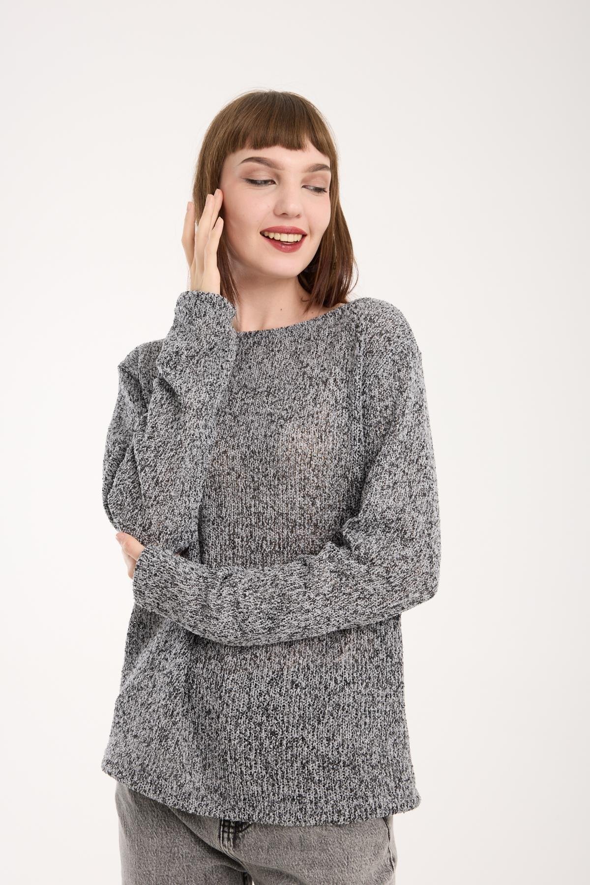 Kadın %100 Pamuk Triko Örgü Örme Kumaş Sweatshirt