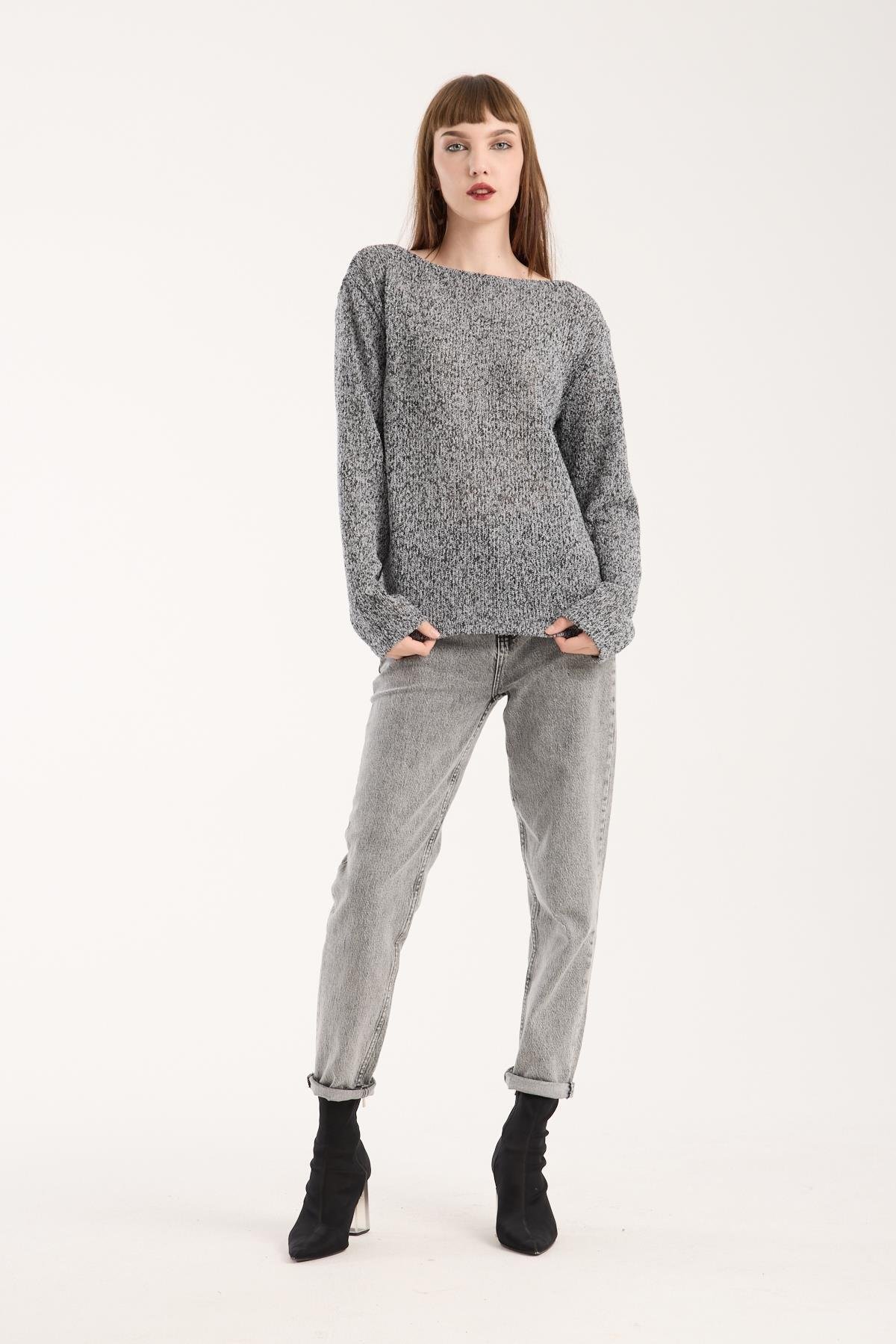 Kadın %100 Pamuk Triko Örgü Örme Kumaş Sweatshirt