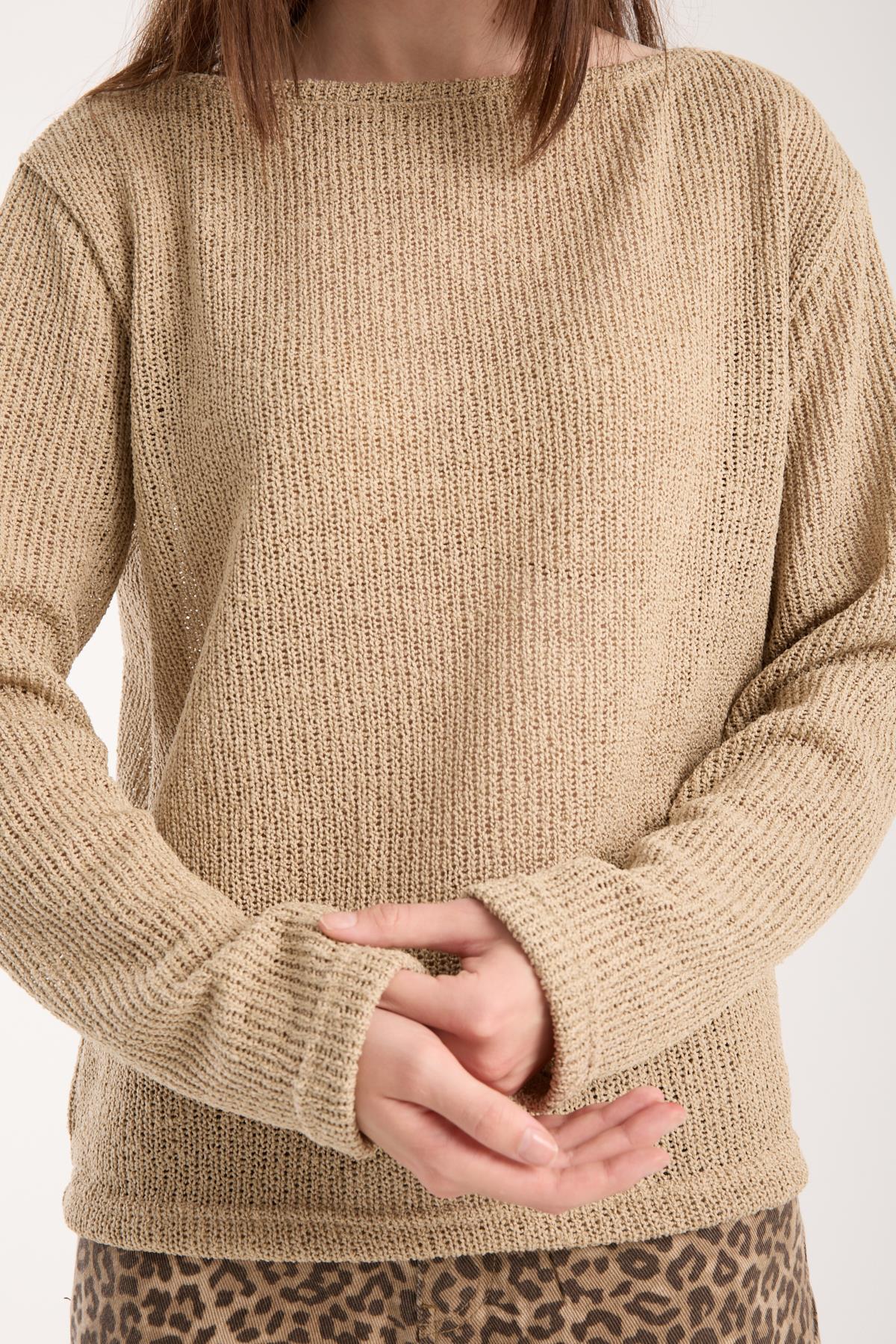 Kadın %100 Pamuk Triko Örgü Örme Kumaş Sweatshirt