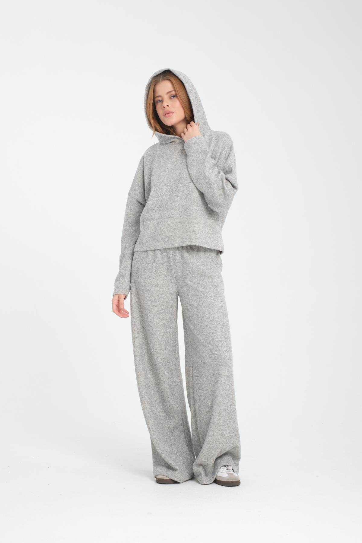 Selanik Kumaş Kapüşonlu Sweatshirt
