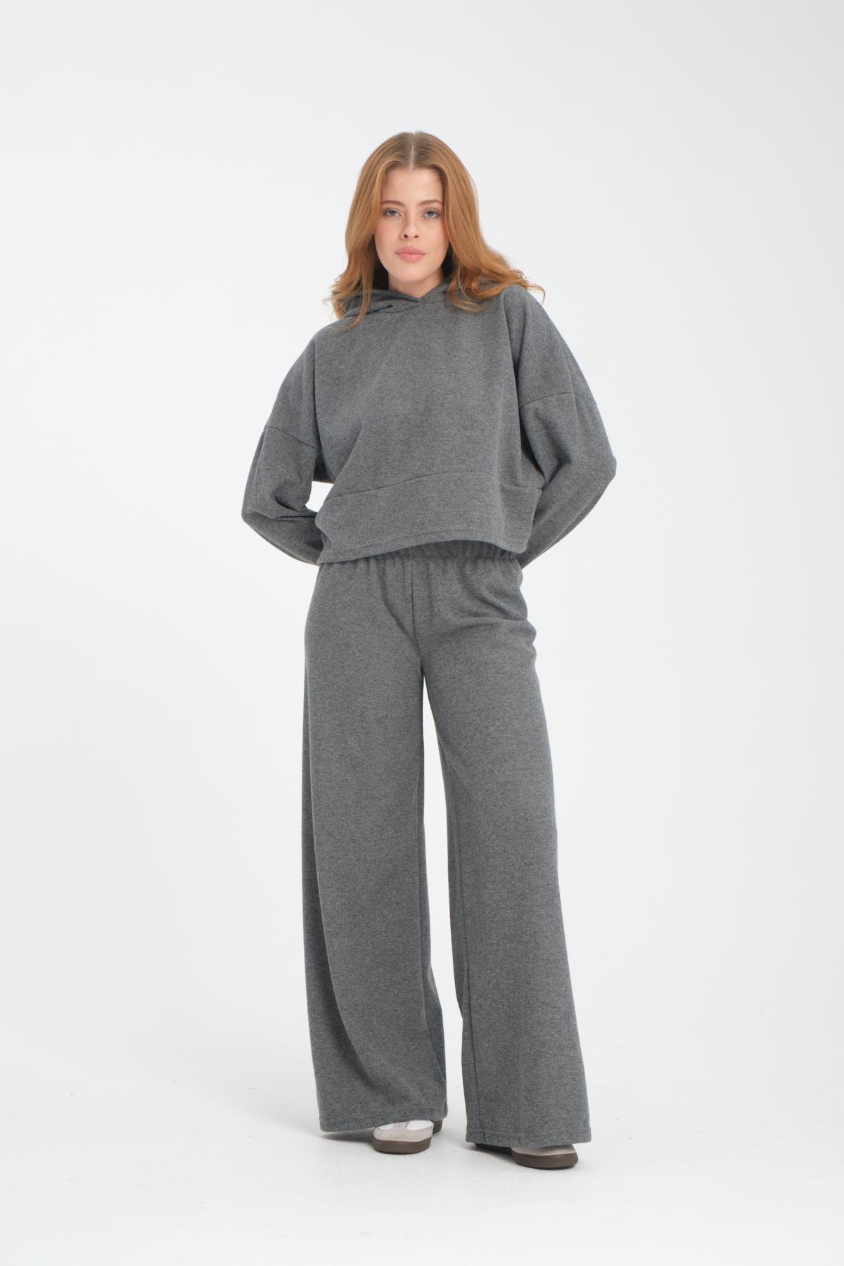 Selanik Kumaş Kapüşonlu Sweatshirt