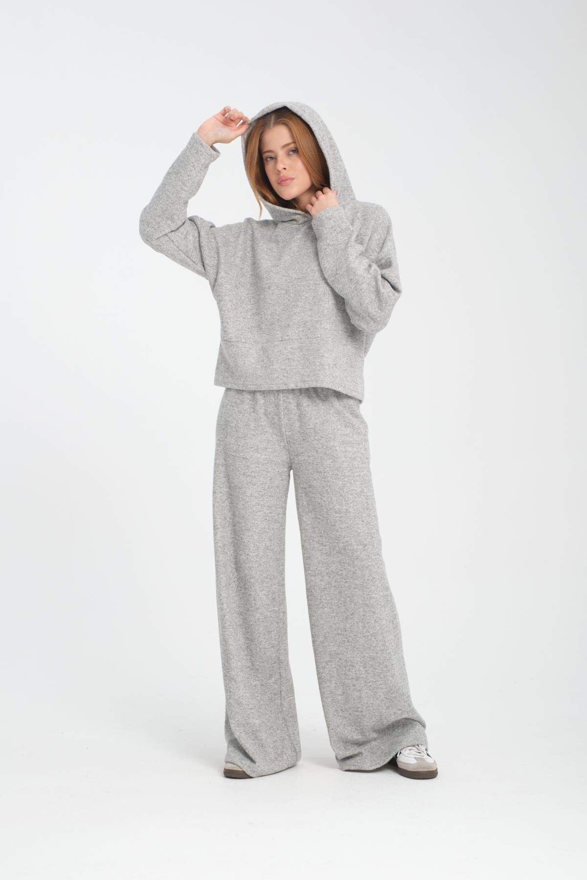 Selanik Kumaş Kapüşonlu Sweatshirt
