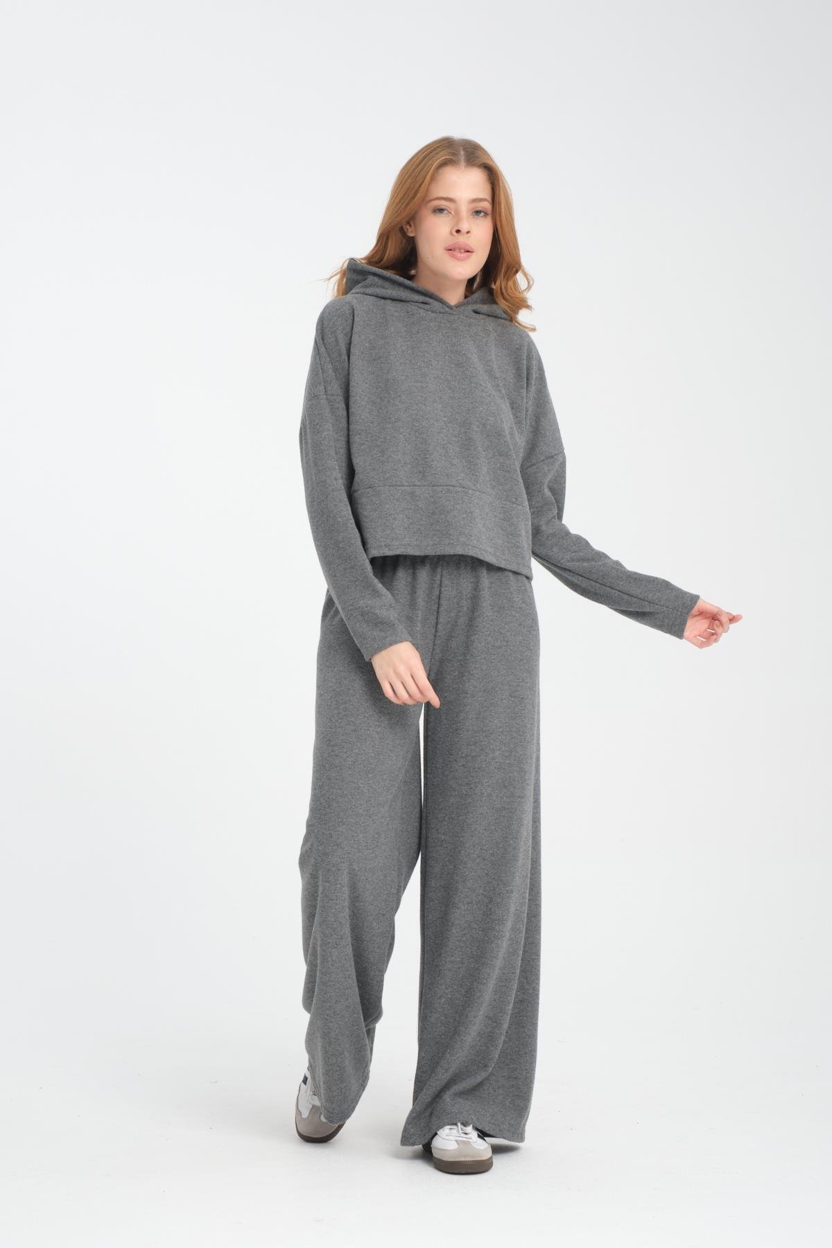 Selanik Kumaş Kapüşonlu Sweatshirt