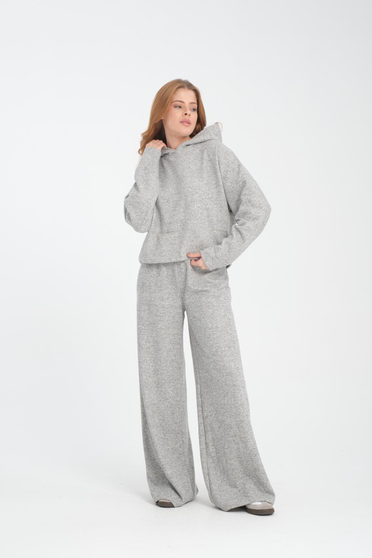 Selanik Kumaş Kapüşonlu Sweatshirt