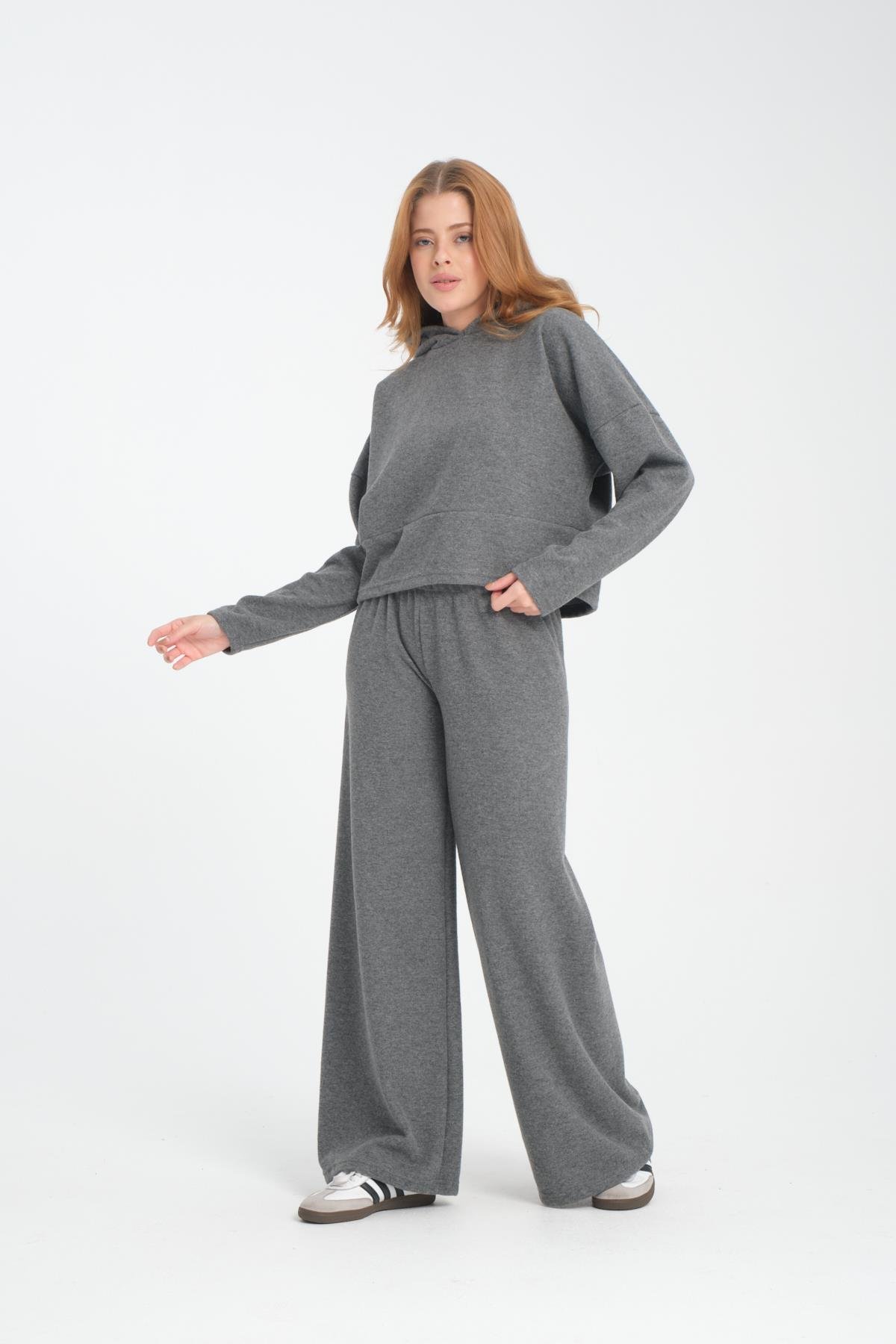 Selanik Kumaş Kapüşonlu Sweatshirt