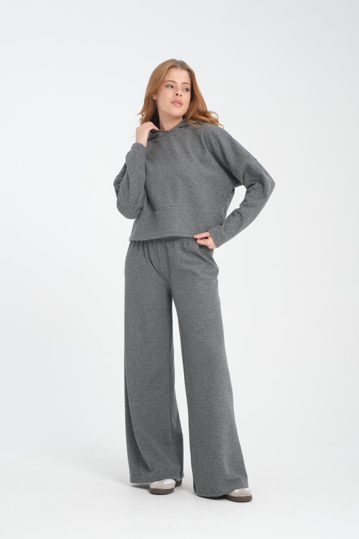 Selanik Kumaş Kapüşonlu Sweatshirt