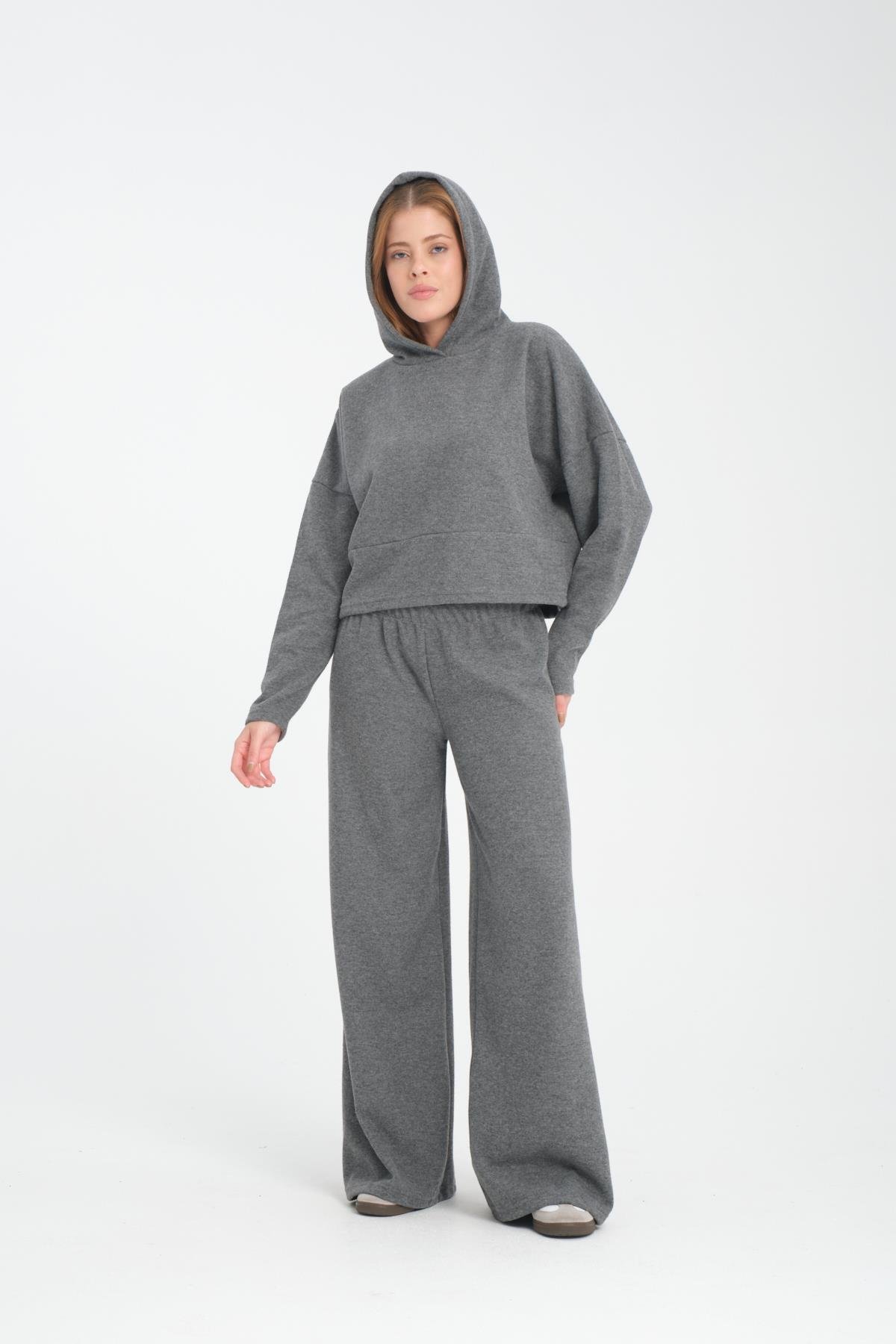 Selanik Kumaş Kapüşonlu Sweatshirt