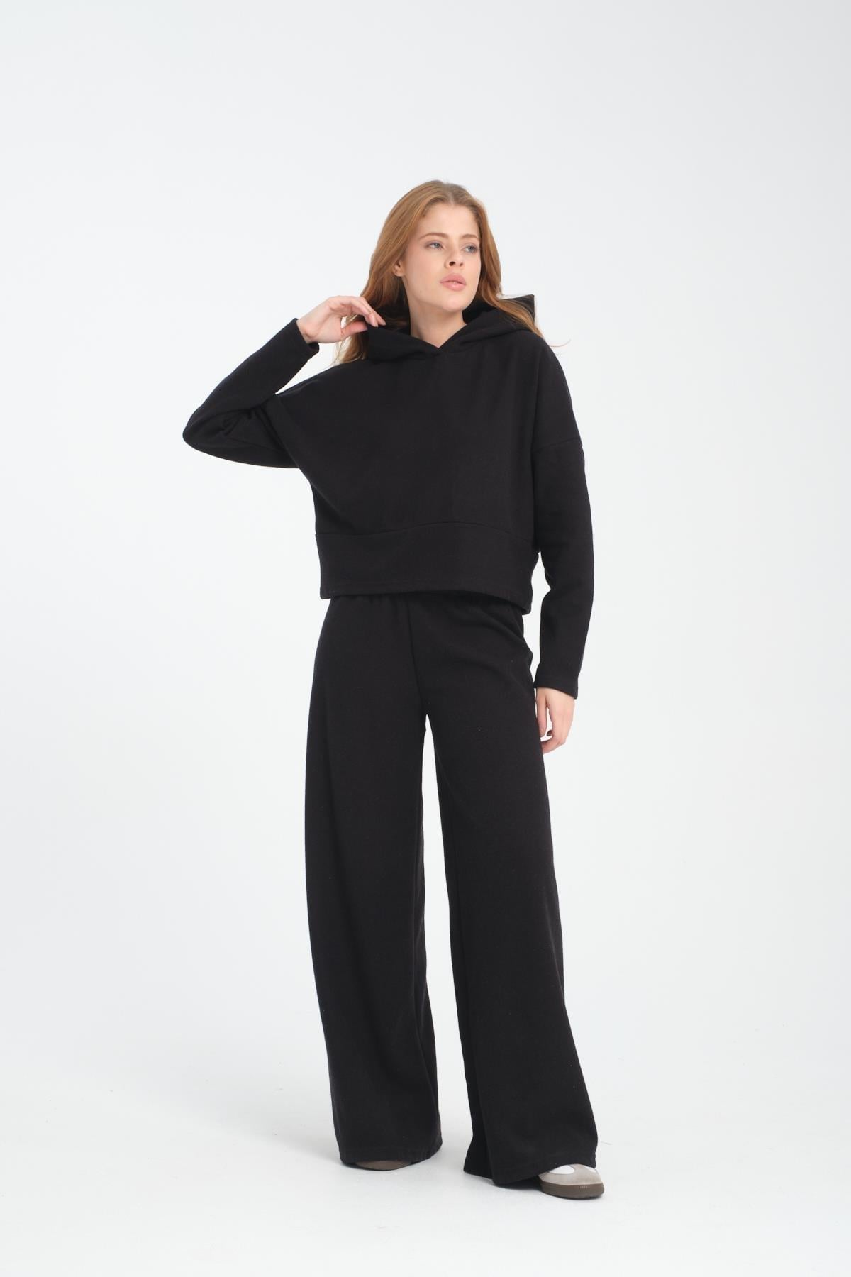Selanik Kumaş Kapüşonlu Sweatshirt