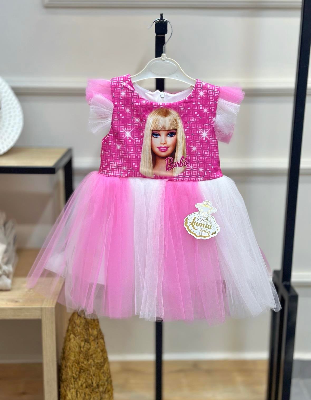  2-5 Yaş Barbie Tüllü Elbise