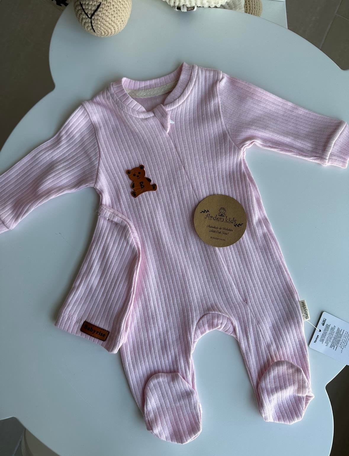 0-18 Ay Pudra Şapkalı Baby Tulum