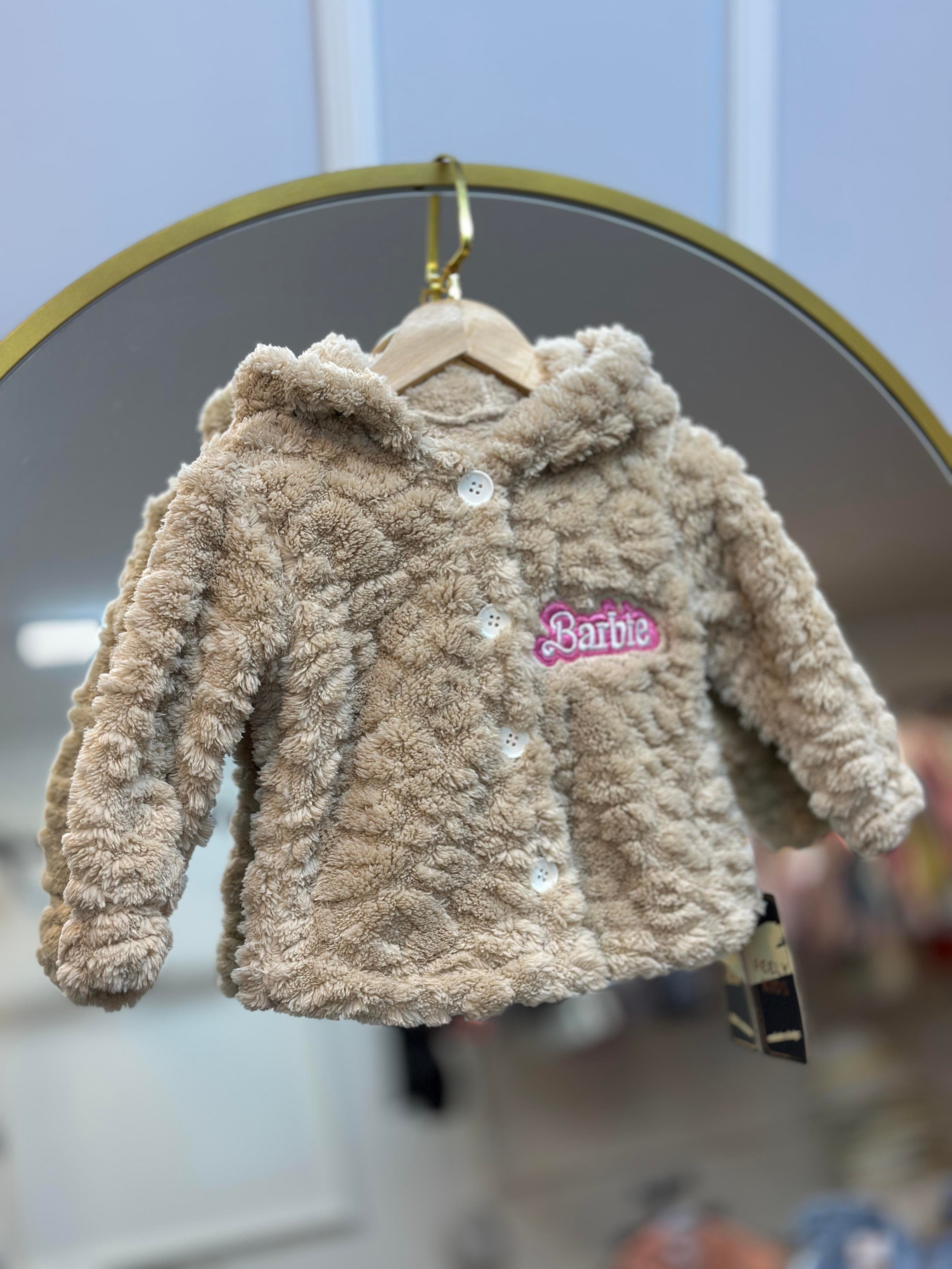 1-4 Bej Barbie Peluş Mont