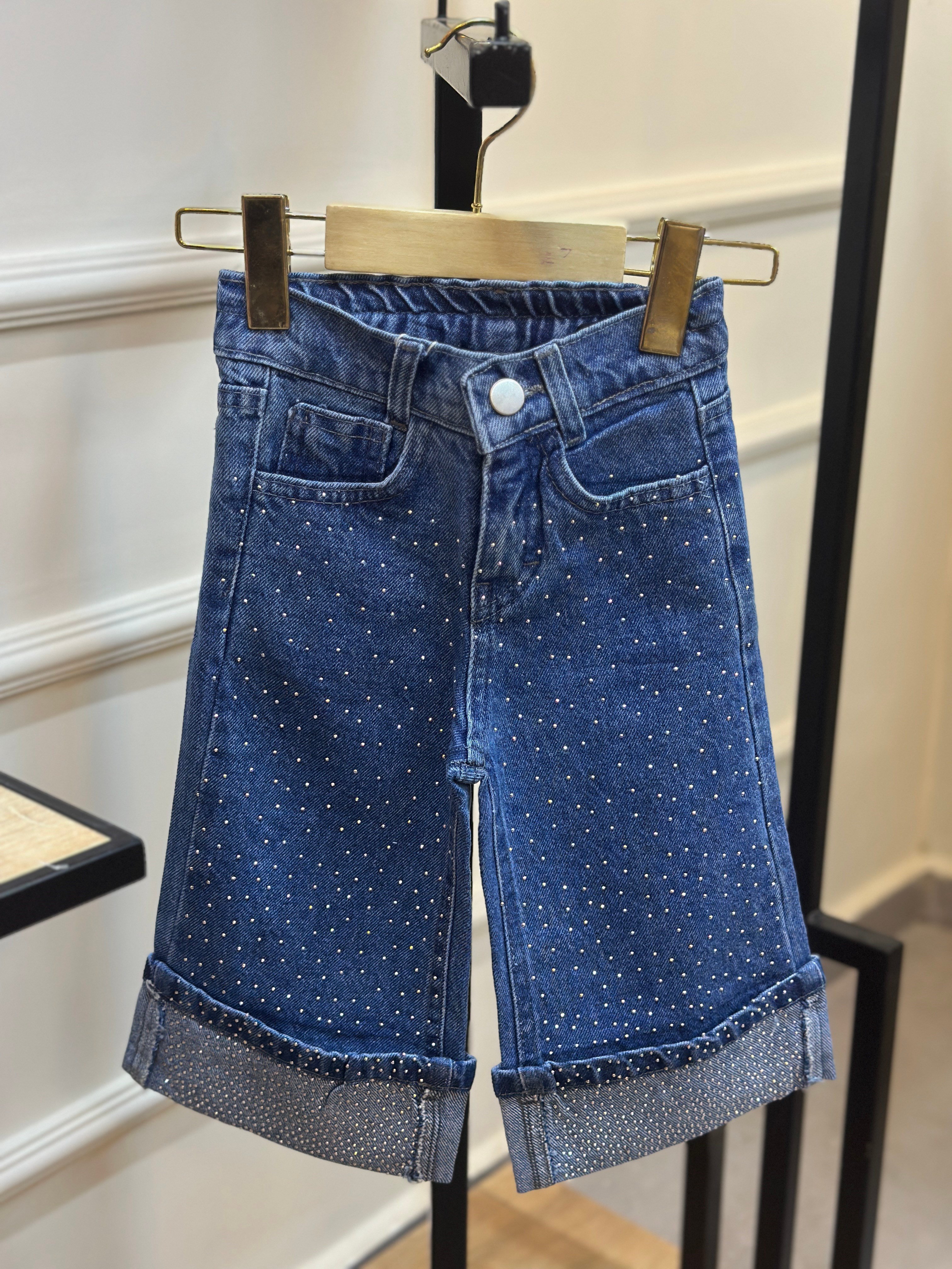 2-6 Yaş Taş Detaylı Jean Pantolon