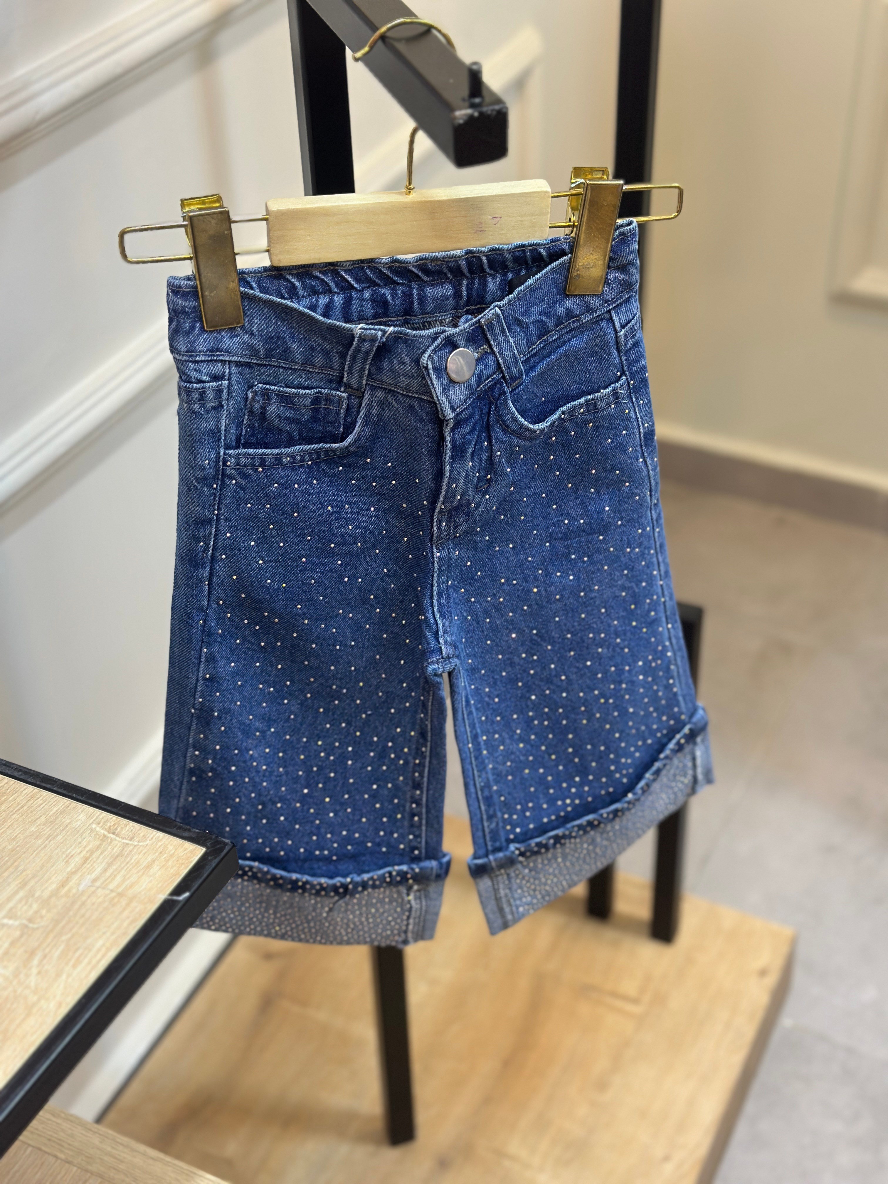 2-6 Yaş Taş Detaylı Jean Pantolon