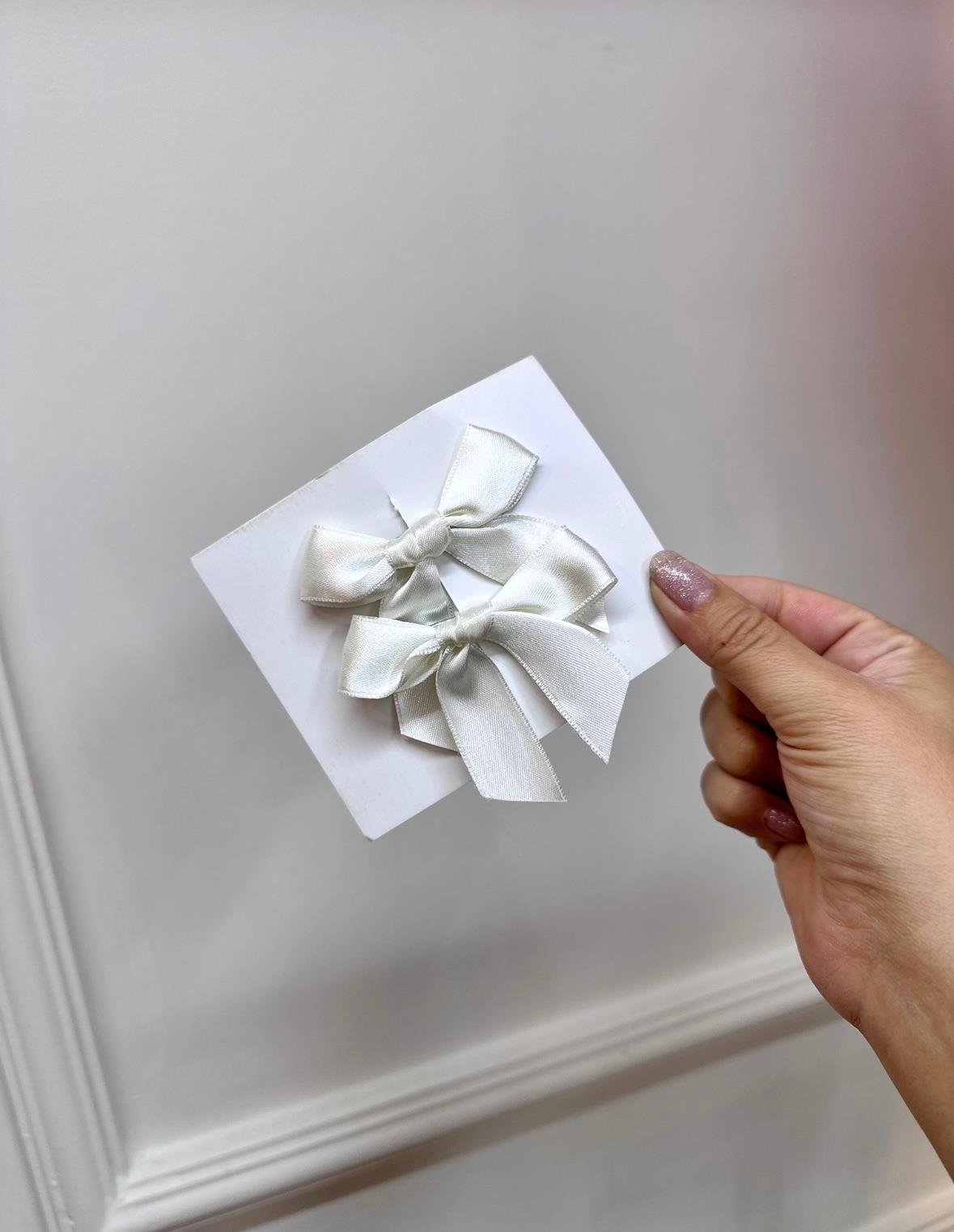 2'li Ekru Ribbon Klips Toka