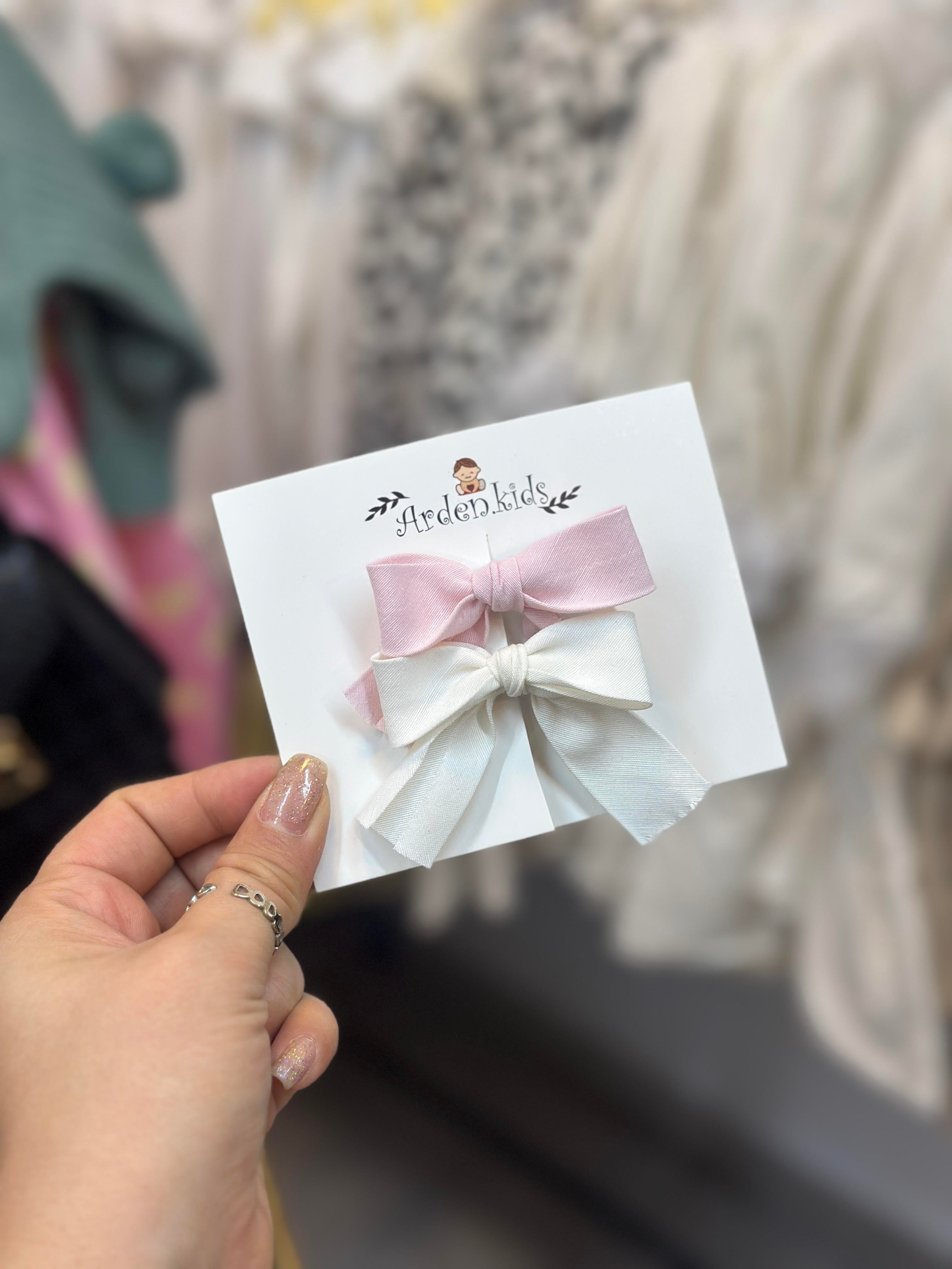 2'Li Pudra Ekru Klips Set