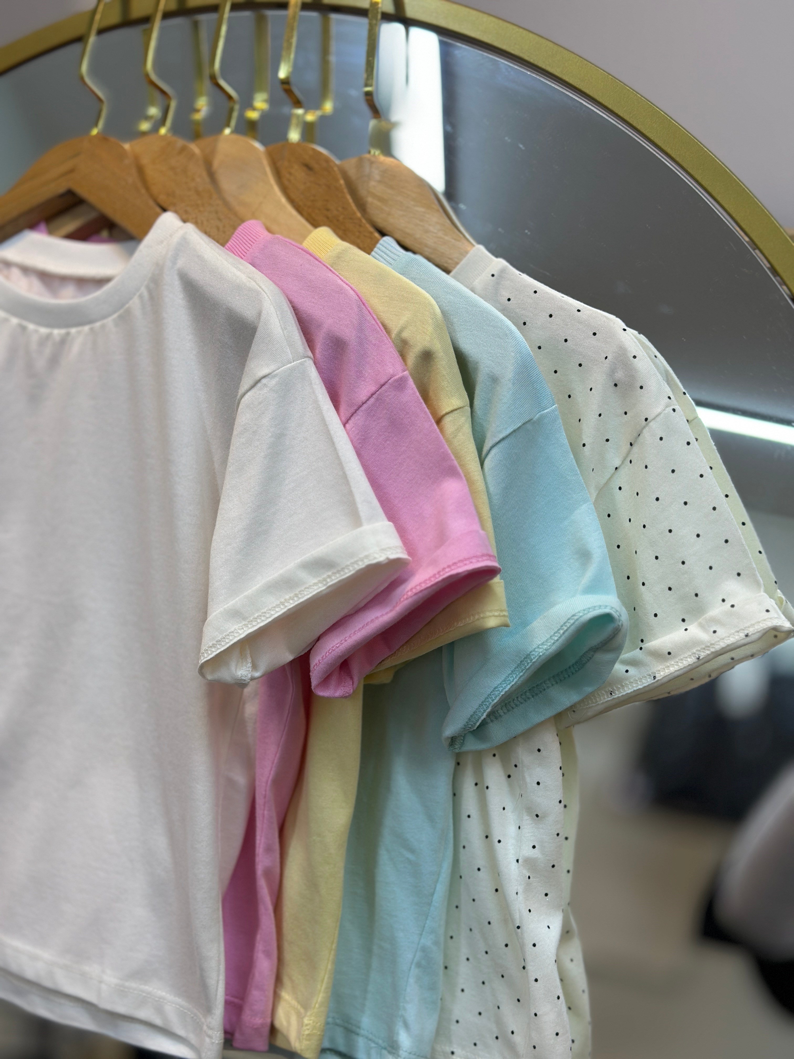 3-10 Yaş 5'li Oversize Basic T-Shirt
