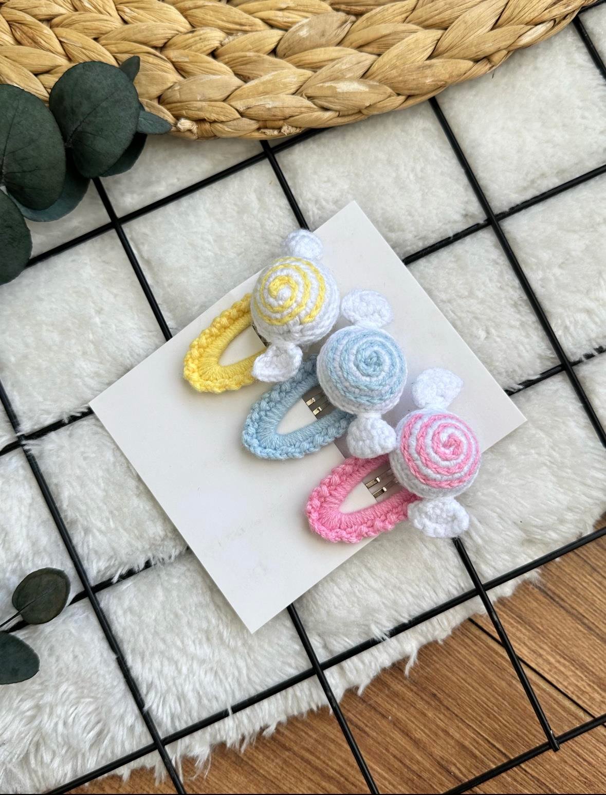 3'lü Şeker Amigurumi Klips Set