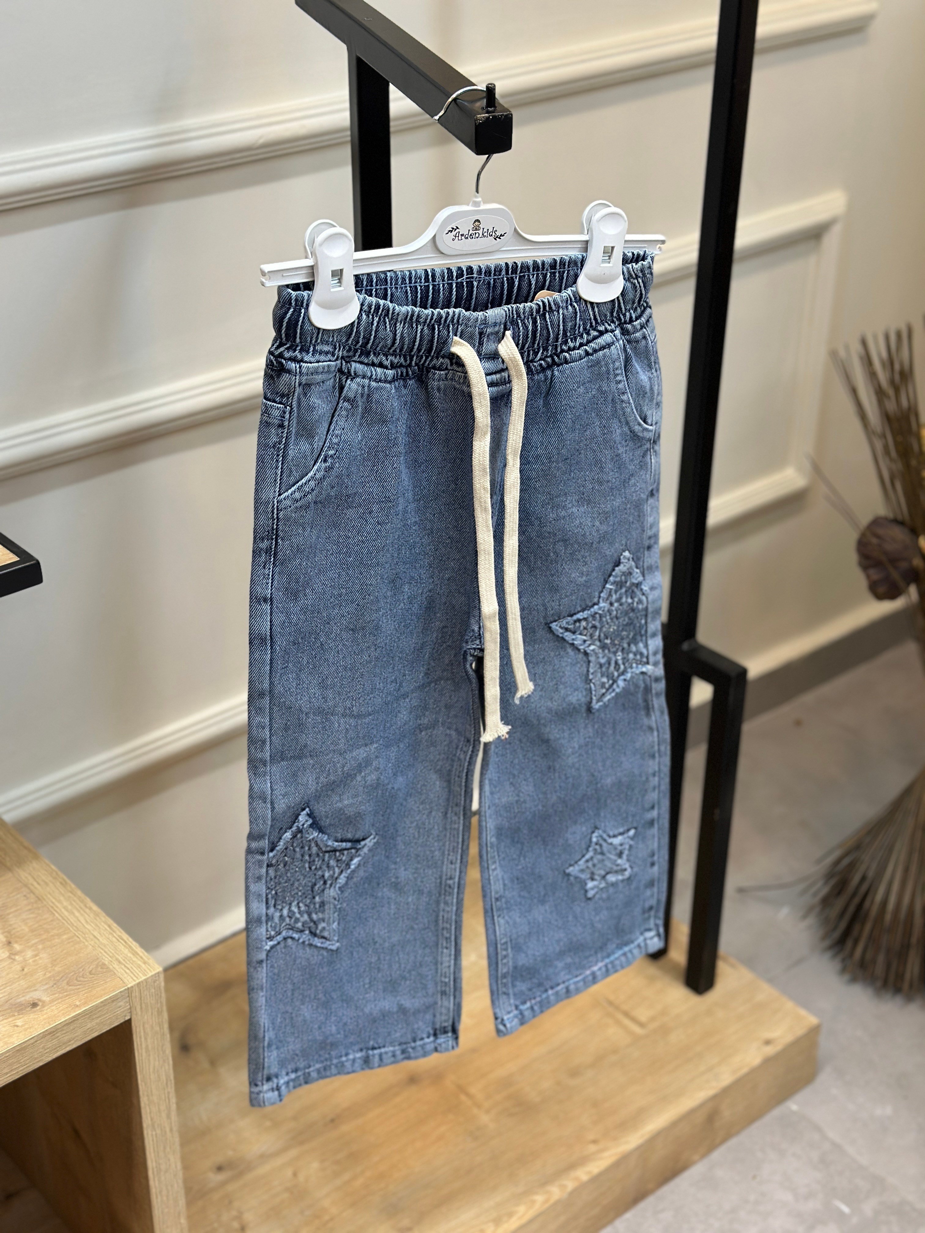 6-10 Yaş Yıldız Detaylı Jean Pantolon 