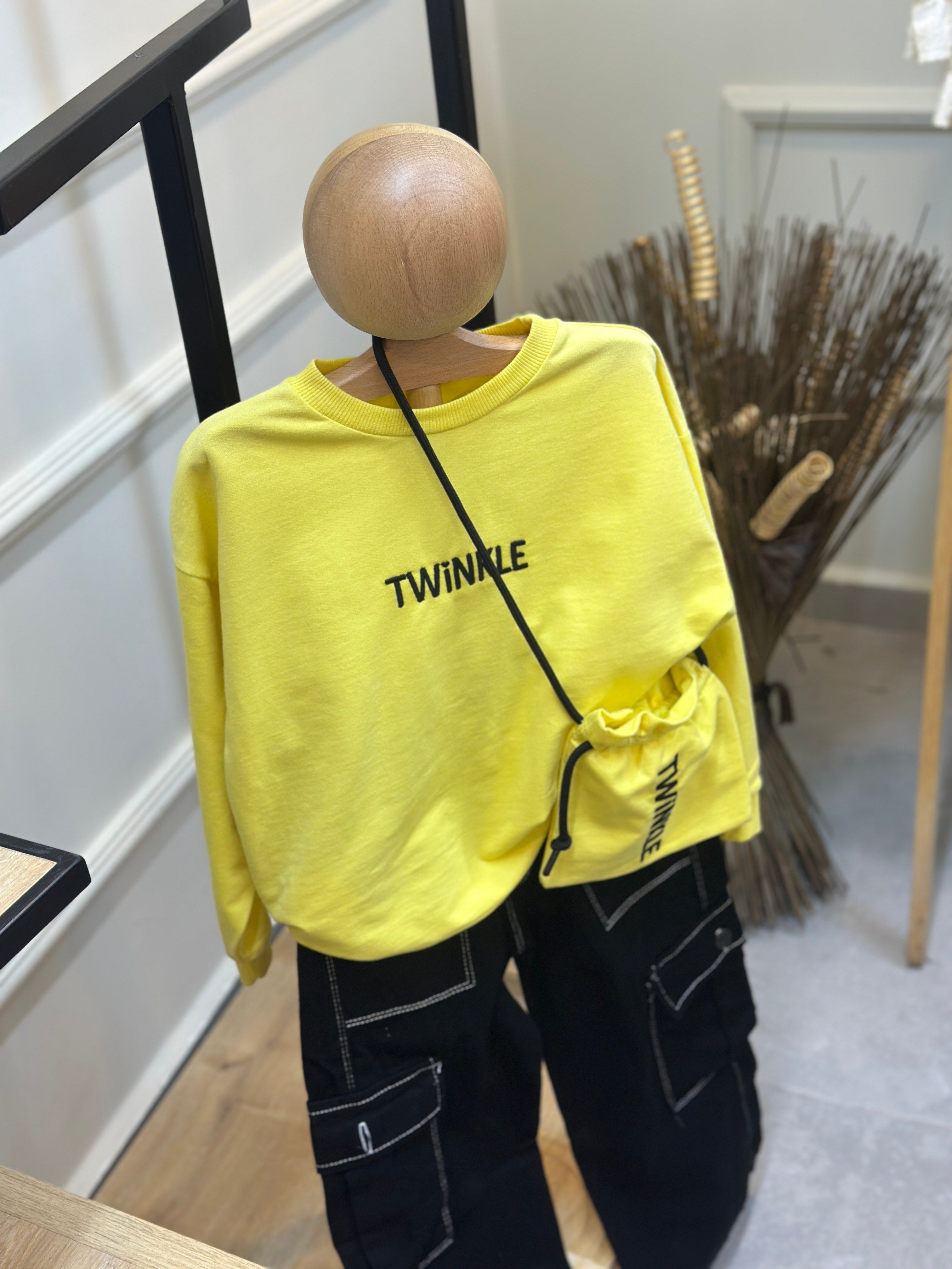 7-10 Sarı İki İplik Sweat (Çanta Hediyeli )