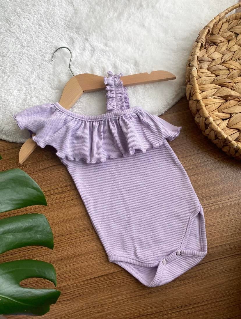 Lila Askılı Tek Kol Bebek Zıbın
