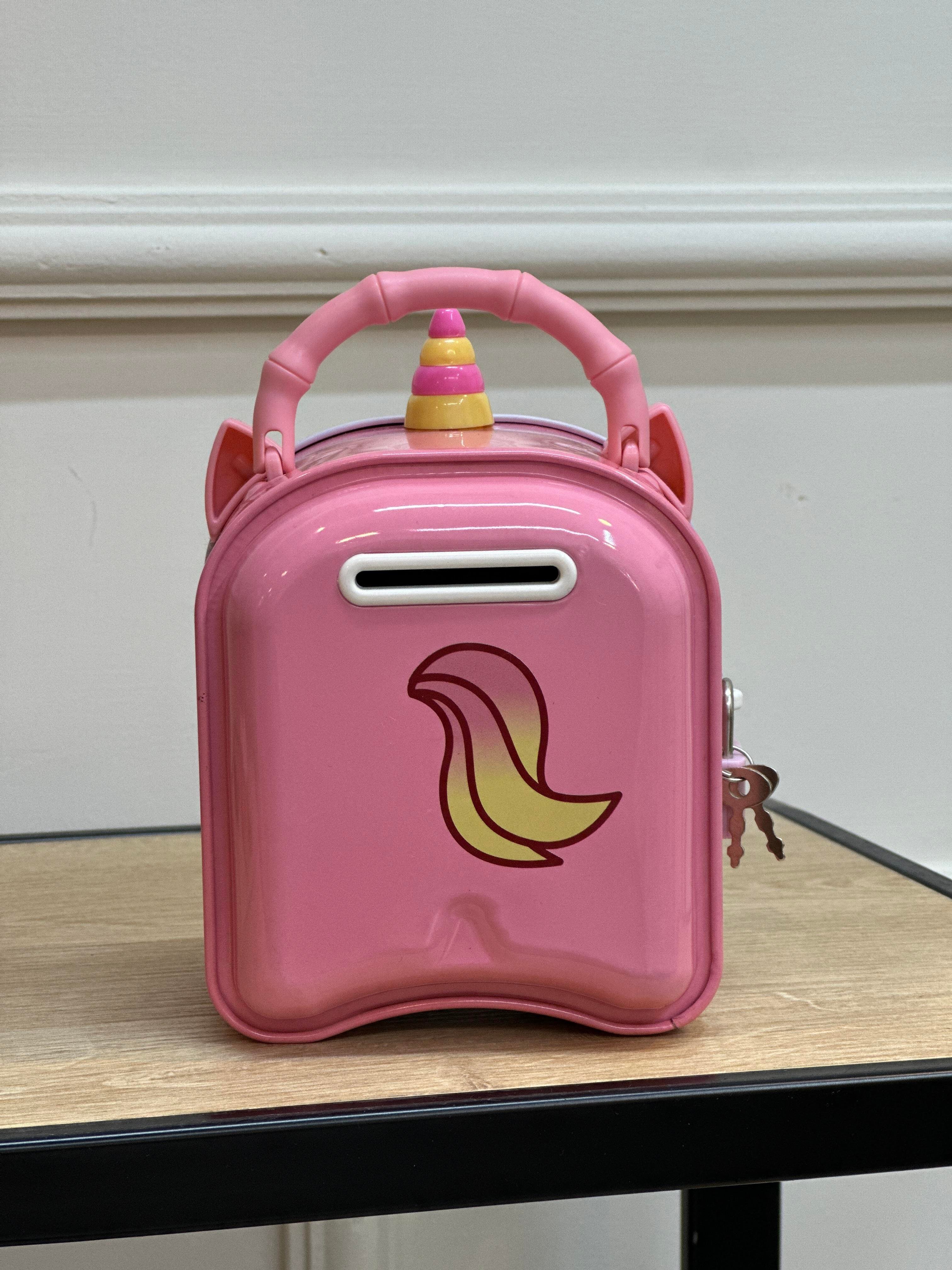 Pembe Unıcorn Anahtarlı Kumbara