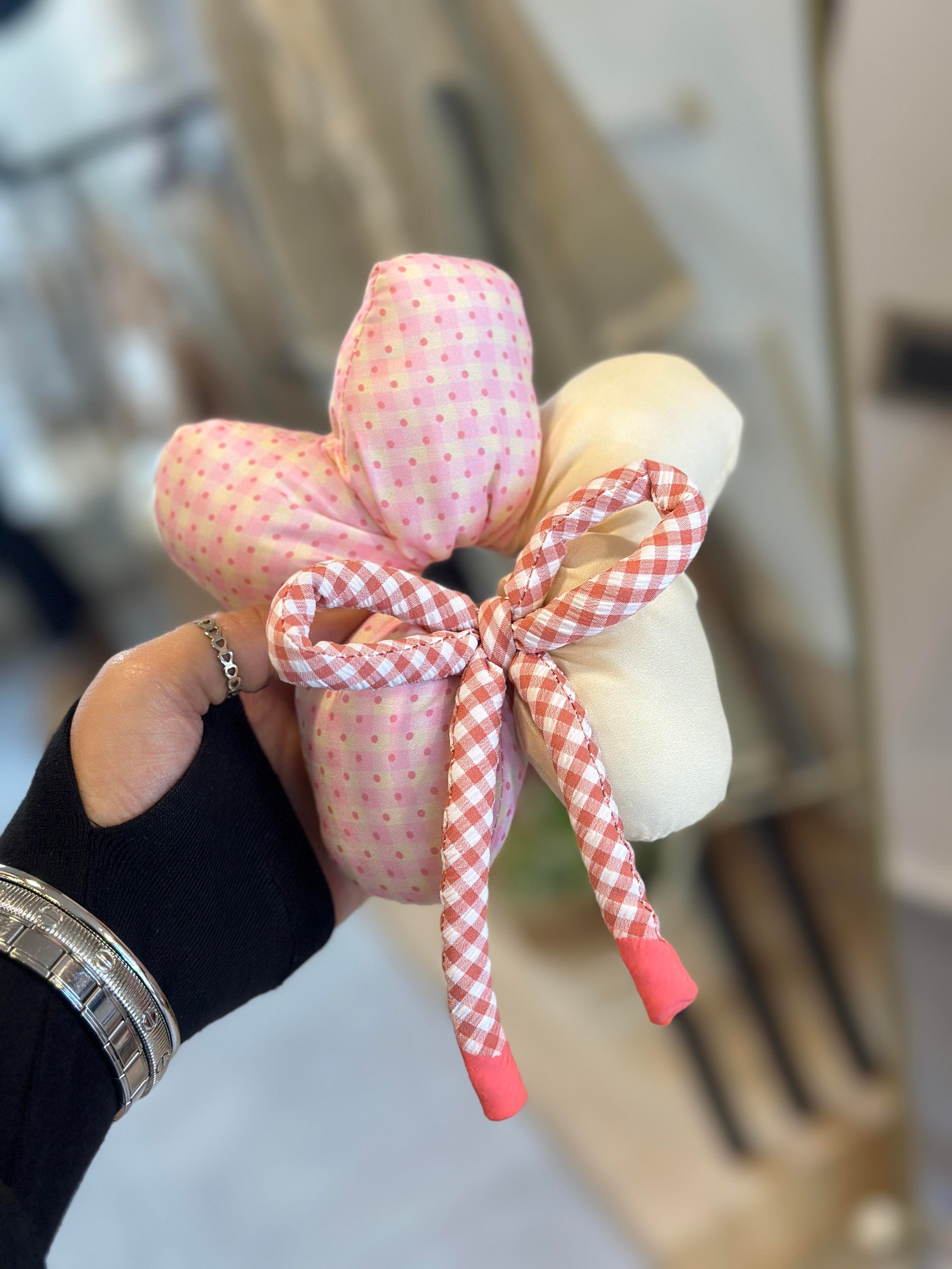 Pembe&Ekru Topuz Tokası
