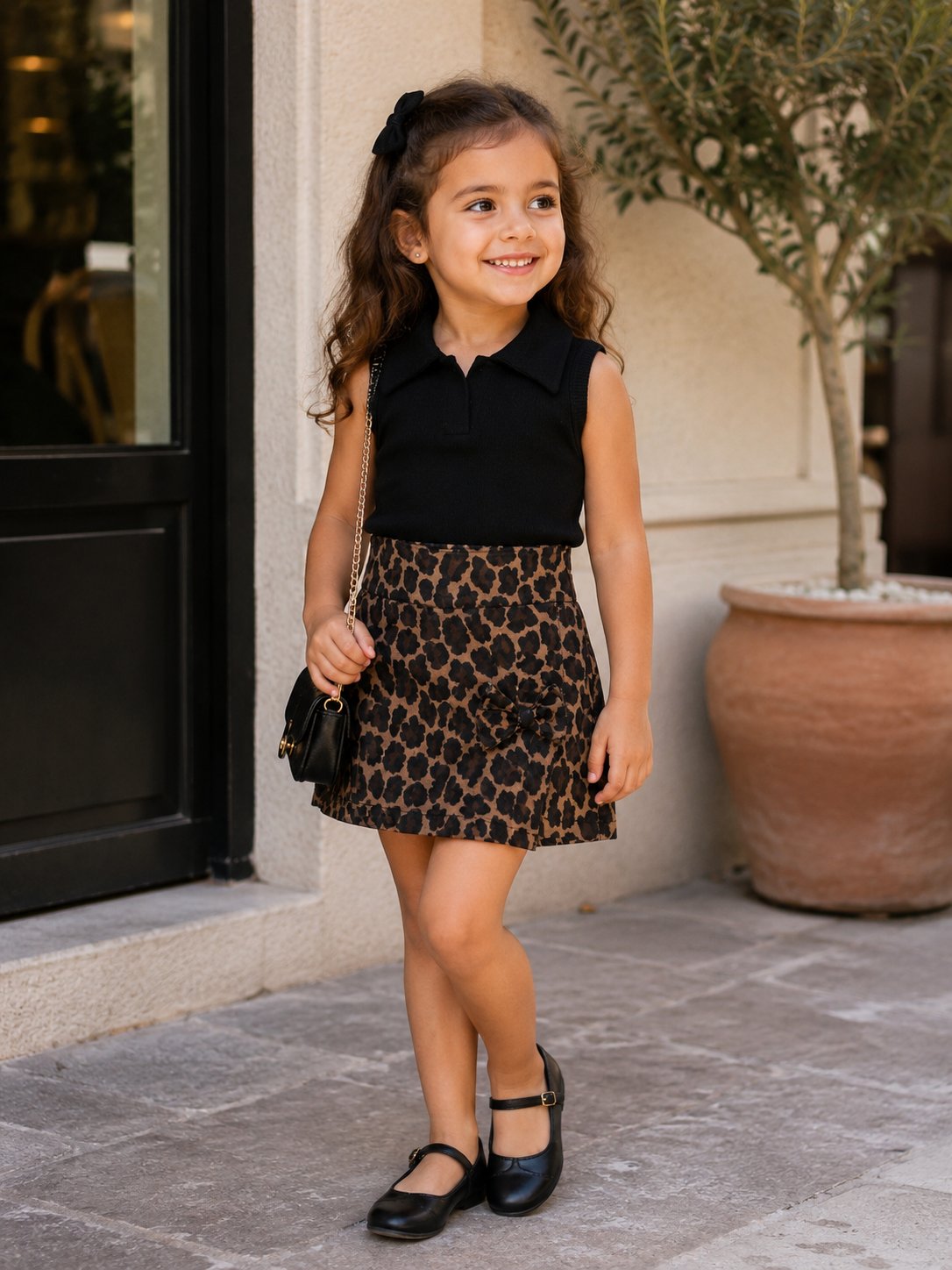 Siyah Body & Leopar Etek