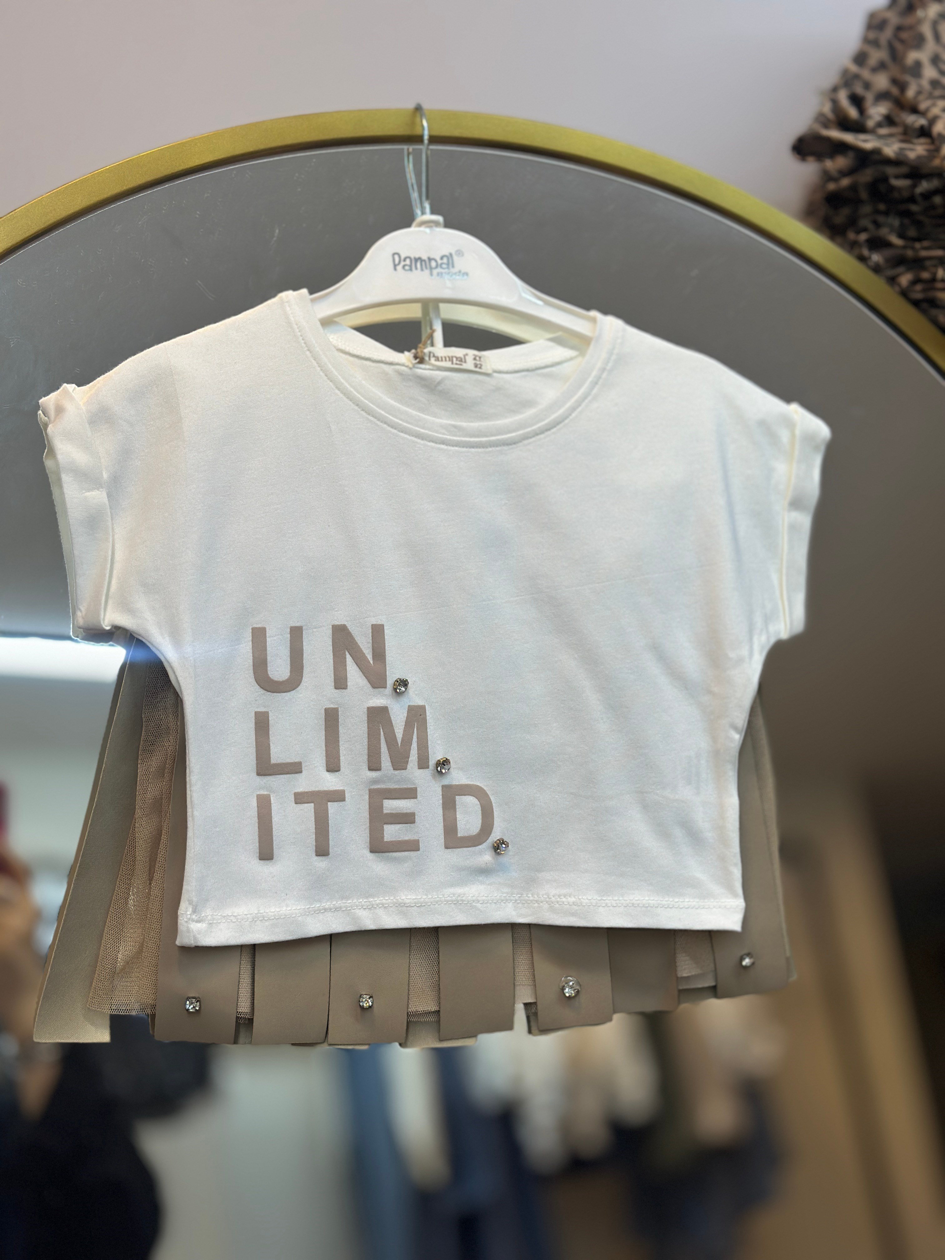 UNLIMITED Yazılı Etekli Takım