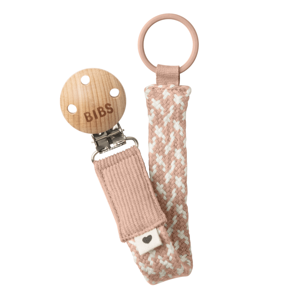 Bibs Paci Braid Emzik Askısı | Blush - Ivory