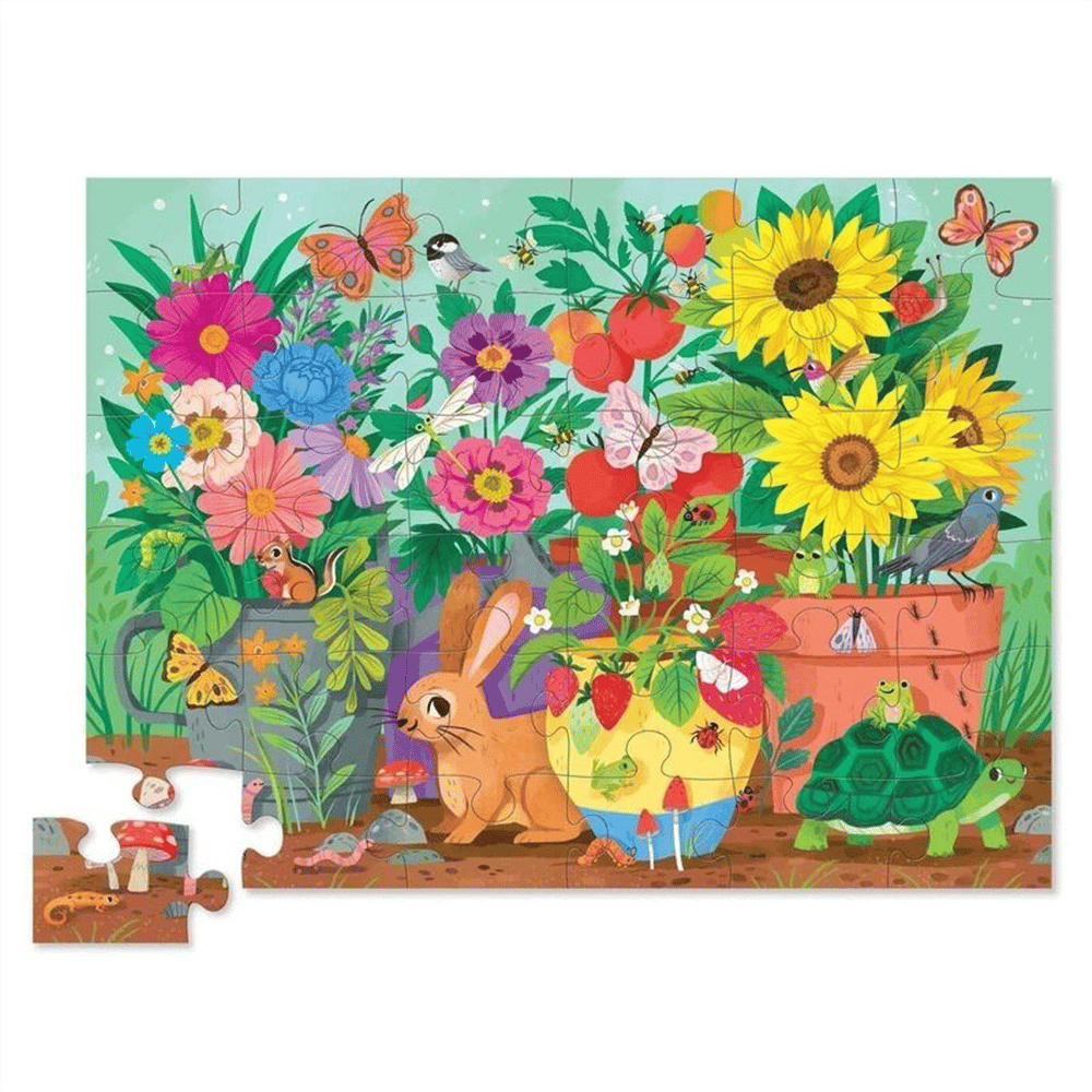 Crocodile Creek Dekoratif Puzzle - 36 Parça - Garden Friends