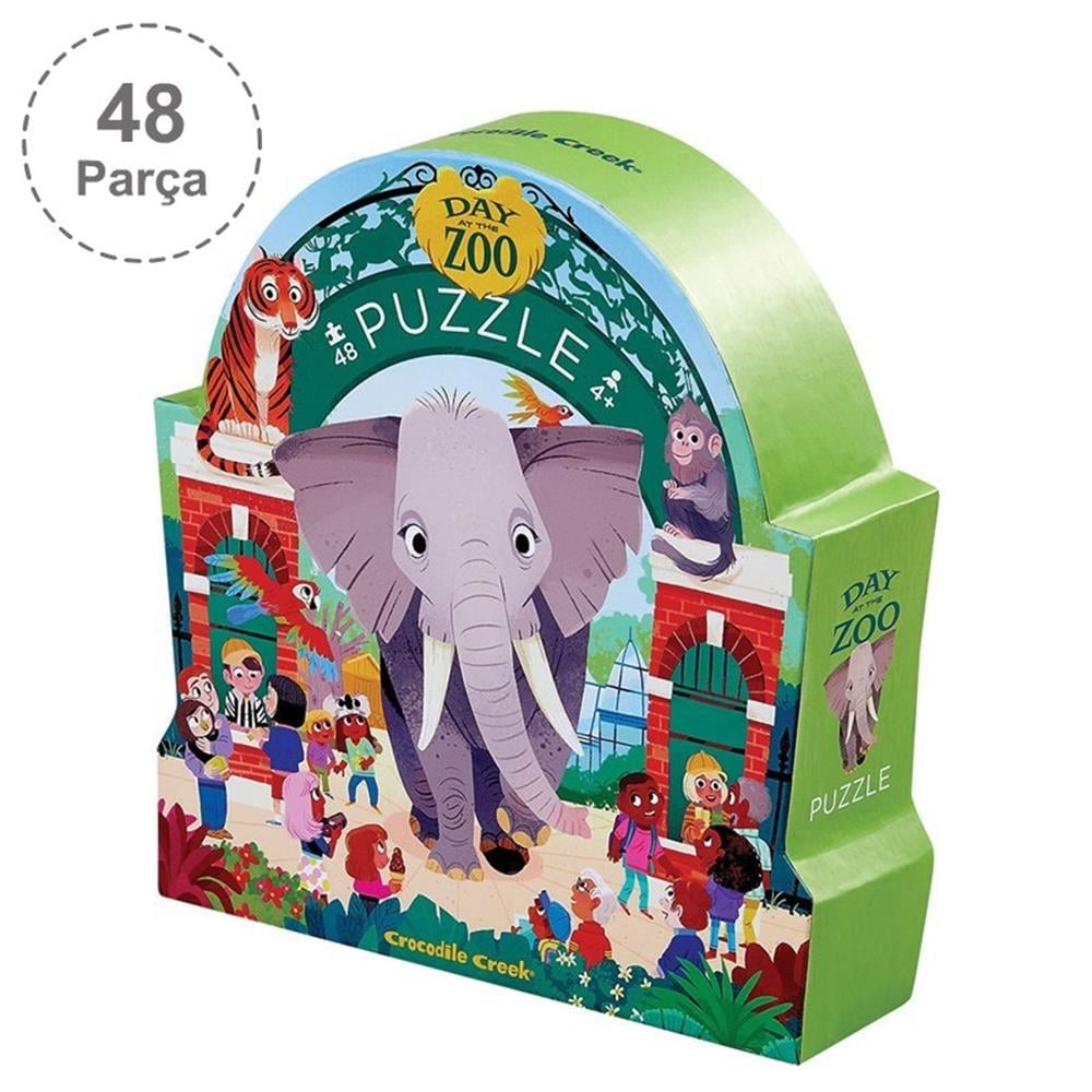 Crocodile Creek Müzede Bir Gün Puzzle - 48 Parça - Hayvanat Bahçesi